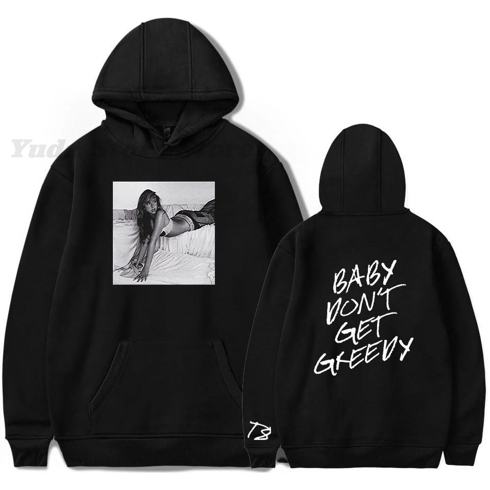 Tate Mcrae Merch ใหม่อัลบั้ม Greedy Merch Hoodie Sweatshirt โลโก้ใหม่ผู้หญิง/ผู้ชาย Pullovers Hooded Longsleeve