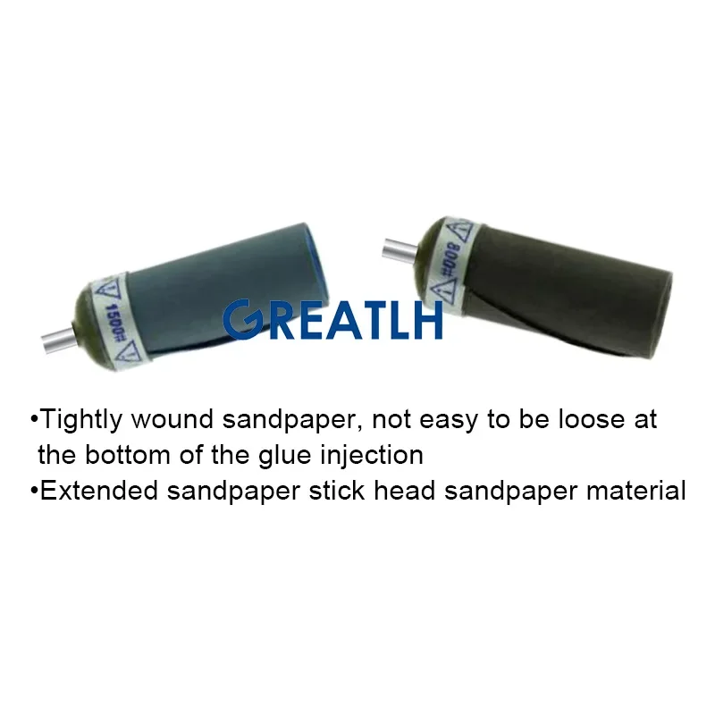 GREATLH 10pcs 240-5000 Grit Mounted Sandpaper Polishing Grinding Head Sandpaper Grinding Rod Dental Lab Tools