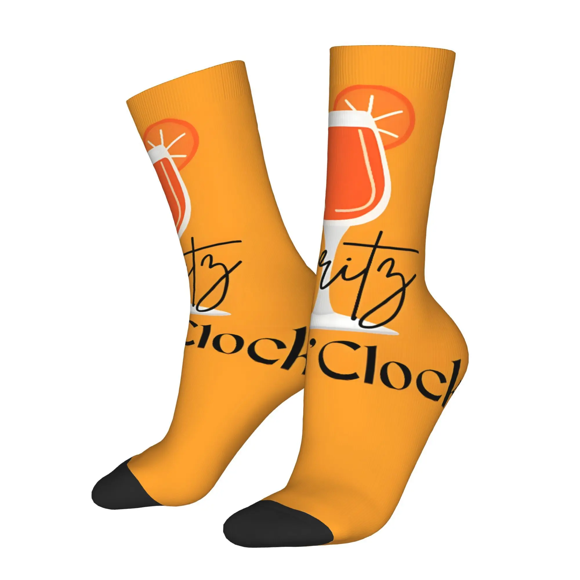 

Orange Wine Socks Funny Print Gym Socks