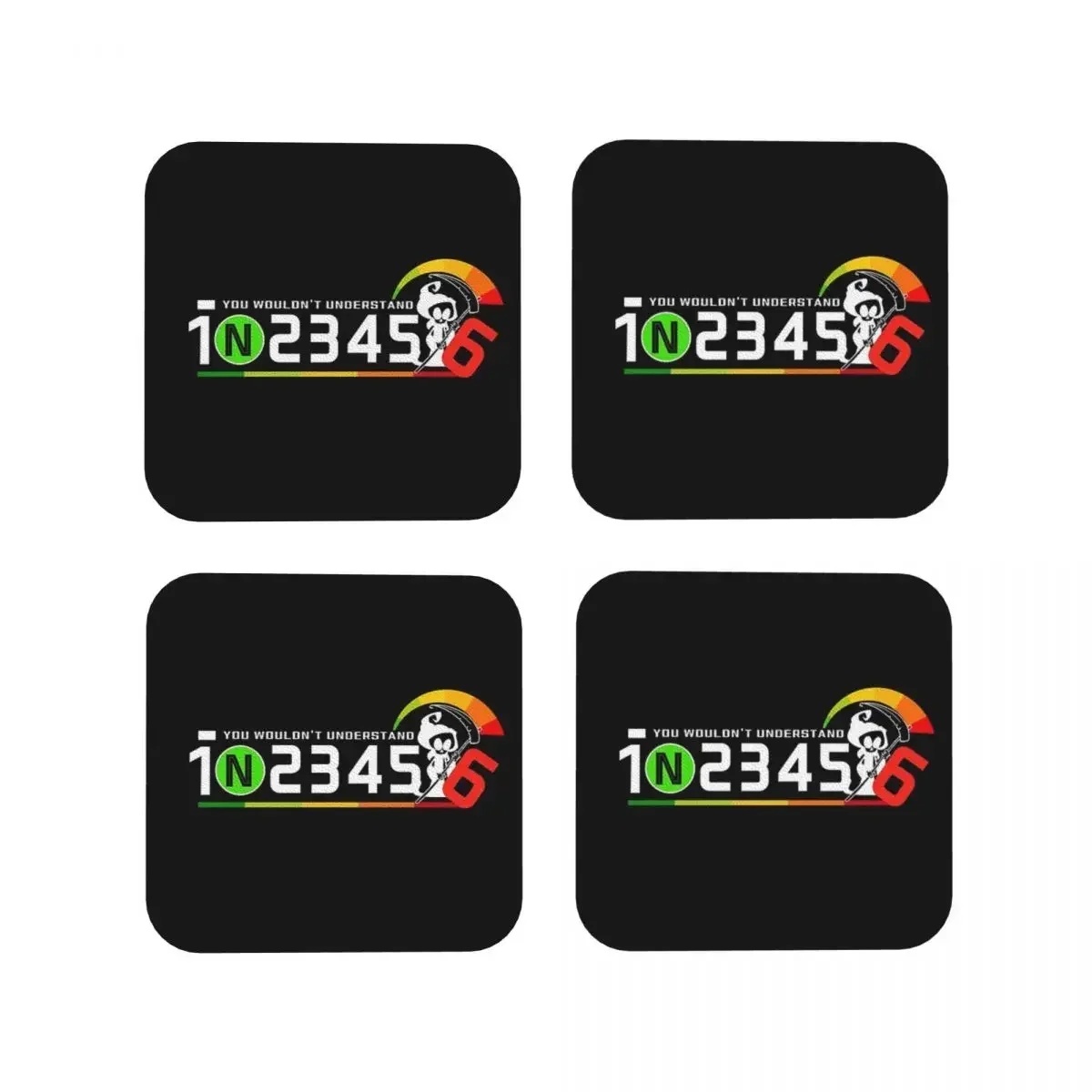 

1N23456 Подставки под кружки для мотоциклистов, кухонные подставки под тарелки, водонепроницаемые изолирующие подставки для кофе, декоративные подставки для посуды, набор из 4 штук