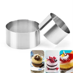 Round Shaped Stainless Steel Mousse Ring Mold DIY Cake Cutter Mould Kitchen Bakeware Mould Decoration Tools Baking Accessories