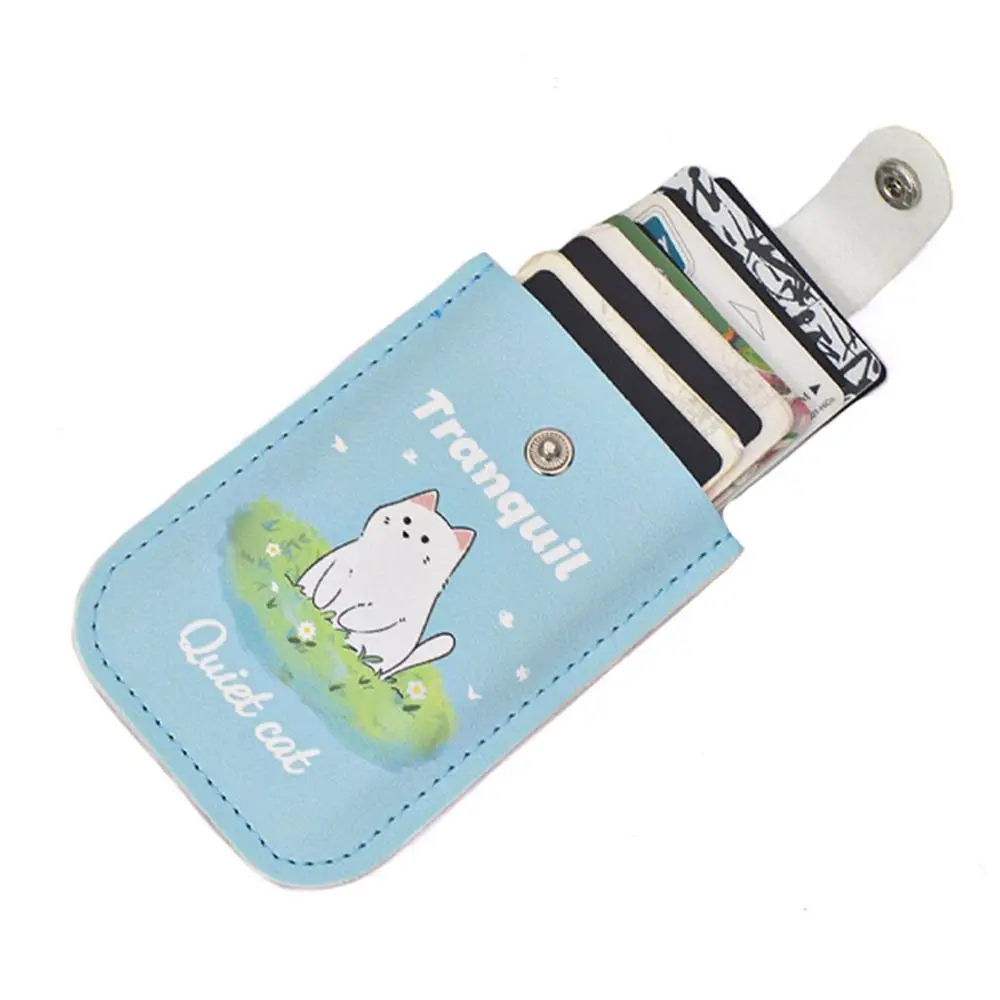 ラミネート加工 隠しミニカードウォレット RFIDブロッキング 引き出し式IDカードホルダー PUレザー 5枚収納 PUレザー財布 メンズ