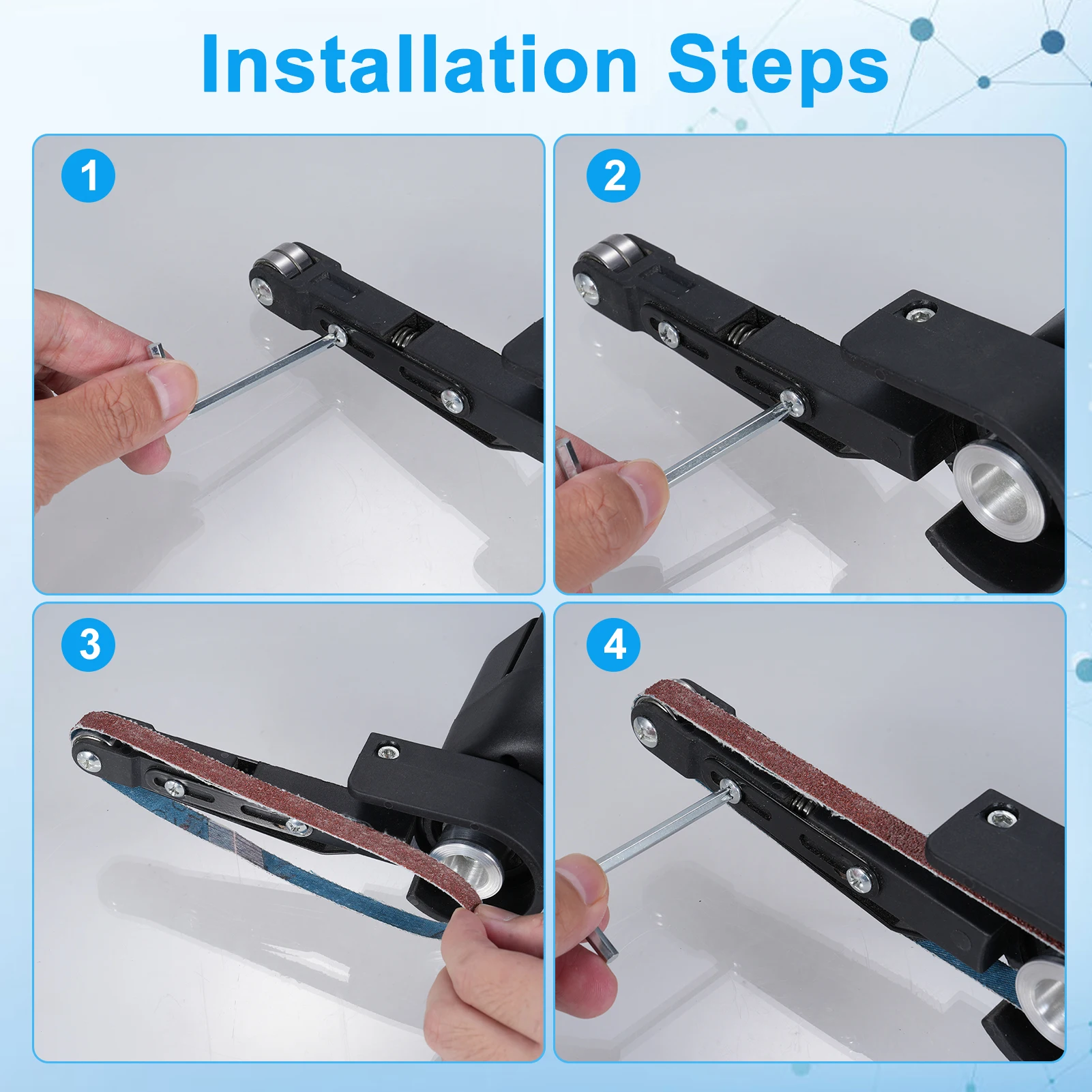 30 PCS Sanding Belts 3/8 X 14 Inch, 6 Each of 60/80/120/150/240 Grits, Al Oxide Sanding Belts for Wood Sanding and Metal Polish
