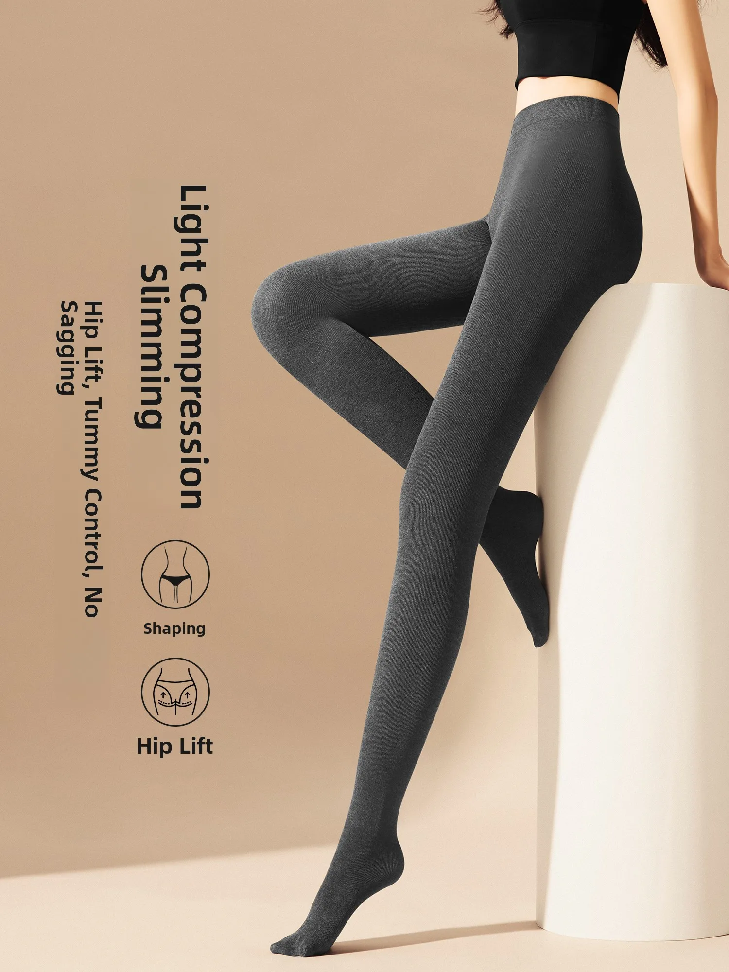 

Women's Vertical Stripe Fleece Lined Tight Fit Thickened Autumn Winter Leggings Casual Long Pants Polyester Spandex Blend