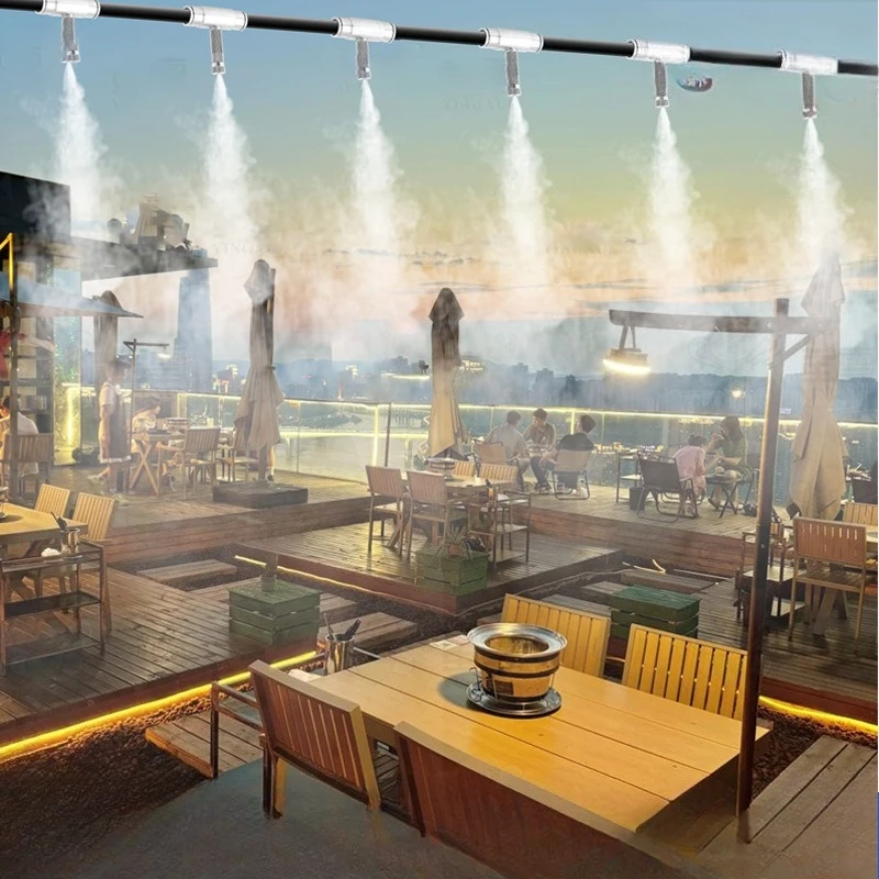High pressure cold fog summer regular cooling atomization atmosphere humidification dust removal spray landscaping system
