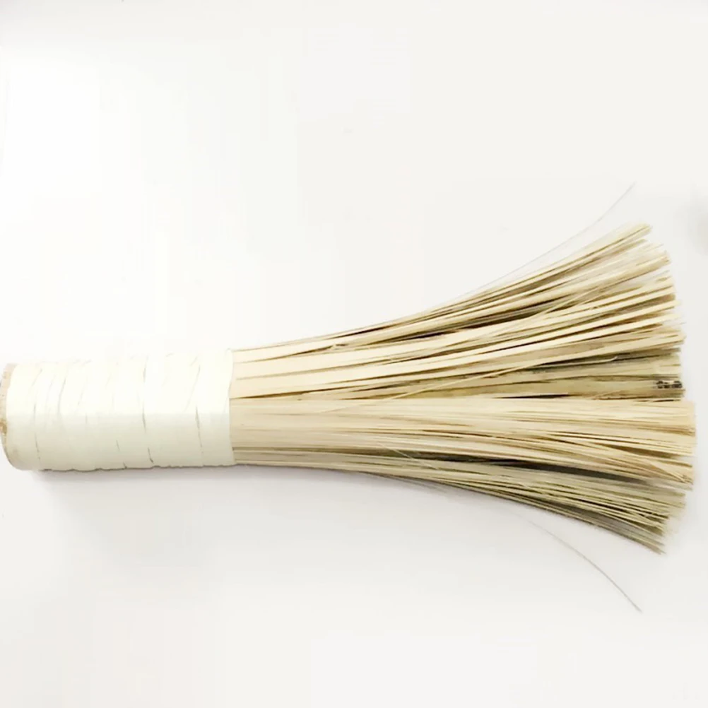 Kitchen Natural Bamboo Pot Washing Brush Bamboo Wok Cleaning Whisk Brush Household Kitchen Clean Tools with Comfortable Handle