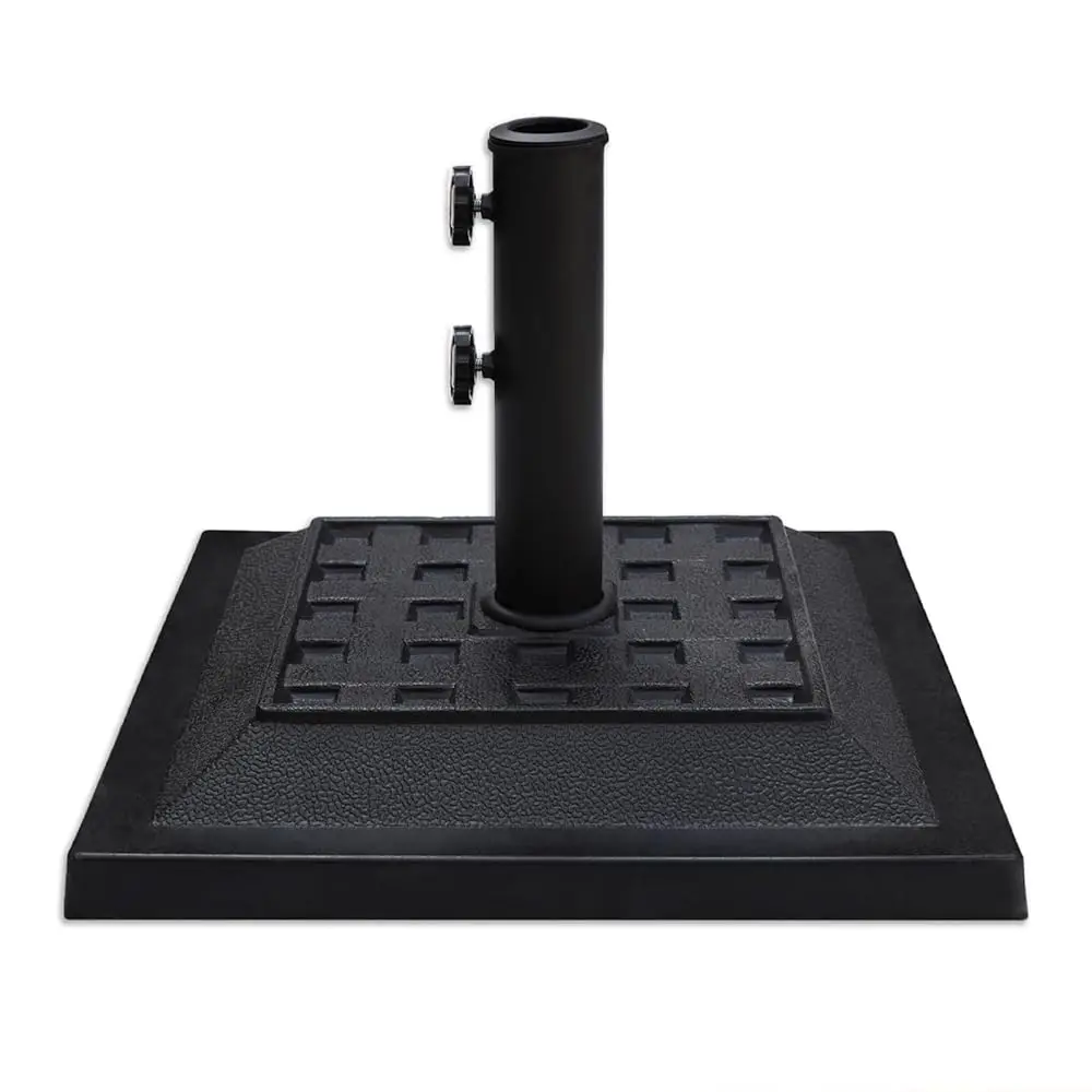 

26 Lb Square Patio Umbrella Base, Heavy Duty Stand For Outdoor Patio Market Table Umbrella, Black