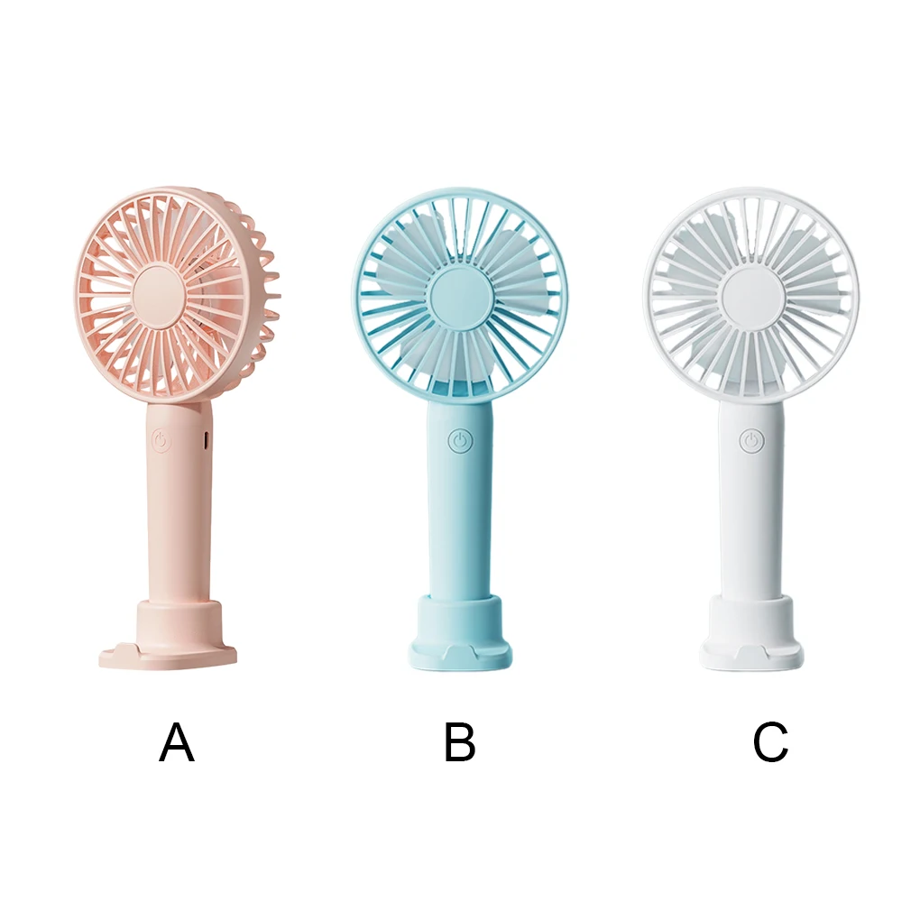 

Portable Fan 1200mAh Rechargeable Mini Desktop Silent 3 Speed Students with Phone Holder Cooler Camping Home Office Dorm