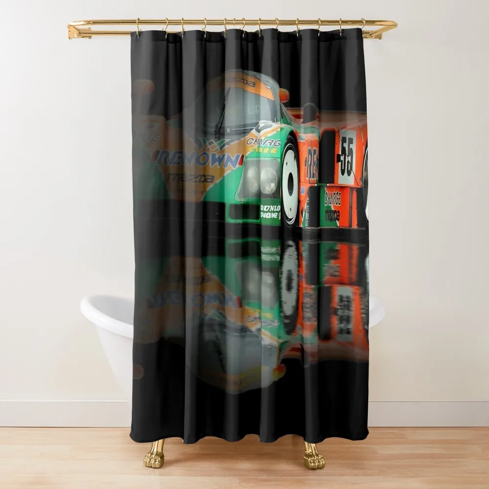 

Mazda 787B Rotary Race Car Shower Curtain Bathroom Deco For Bathrooms Waterproof Shower Waterproof Fabric Bathroom Curtain