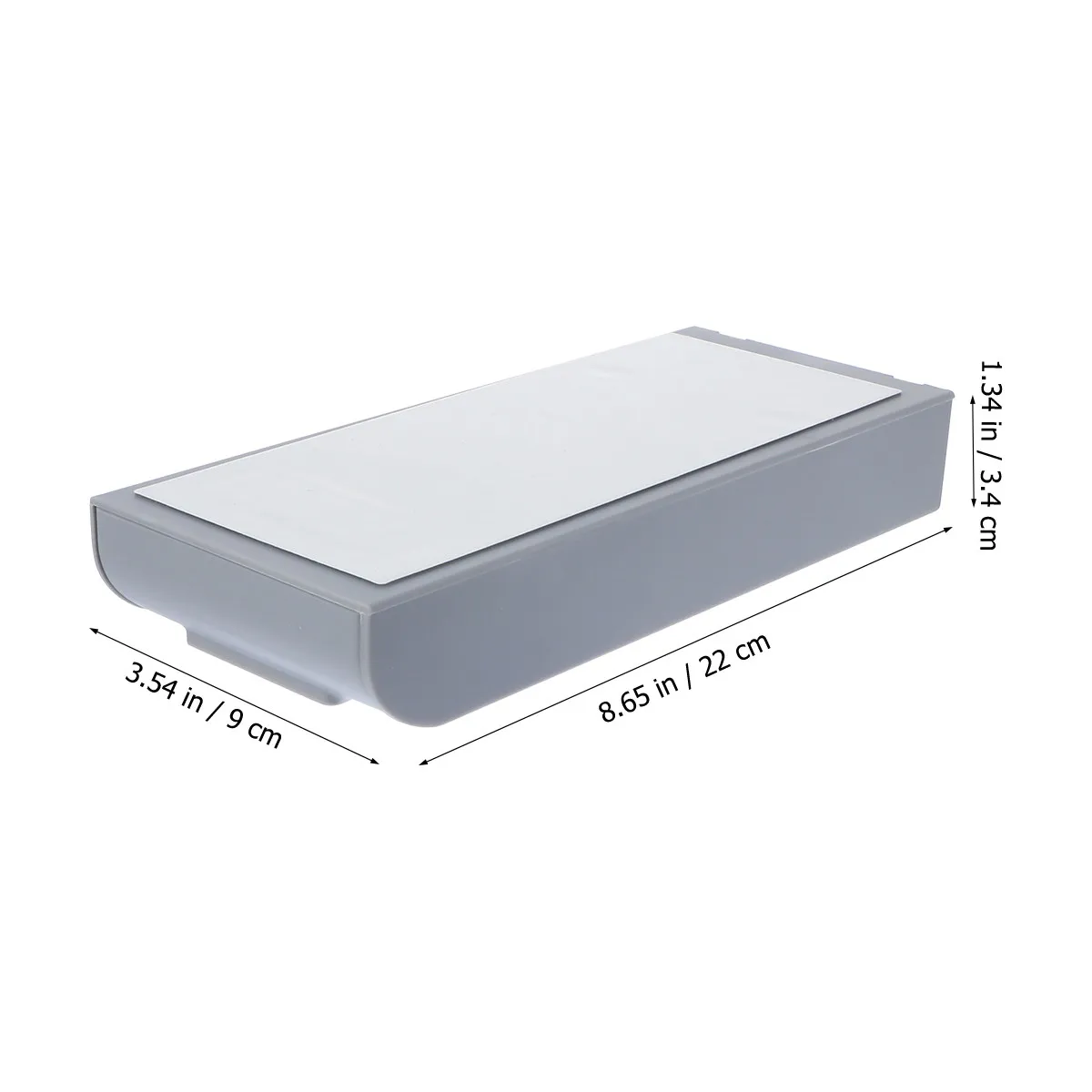 2Pcs Under Desk Adhesive Pen Drawer Storage Box Hidden Organizer Plastic Pen Holder Office Table Bottom Storage for Stationery