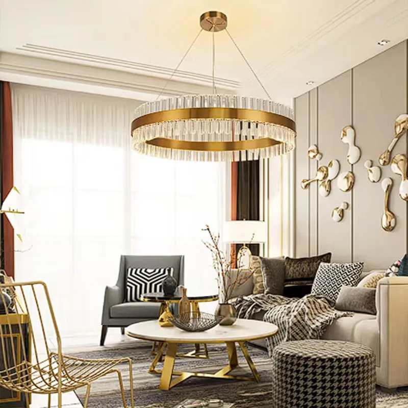 Luminárias de cristal moderno para quarto e sala