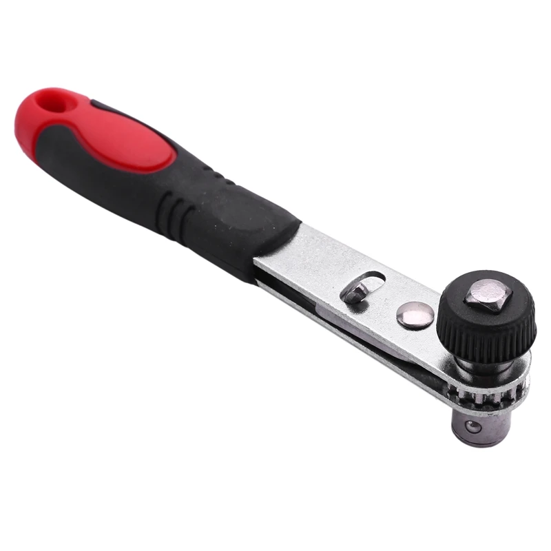 Mini Rapid Ratchet Wrench 1/4 Inch Screwdriver Rod Quick Socket Wrench Tools Red