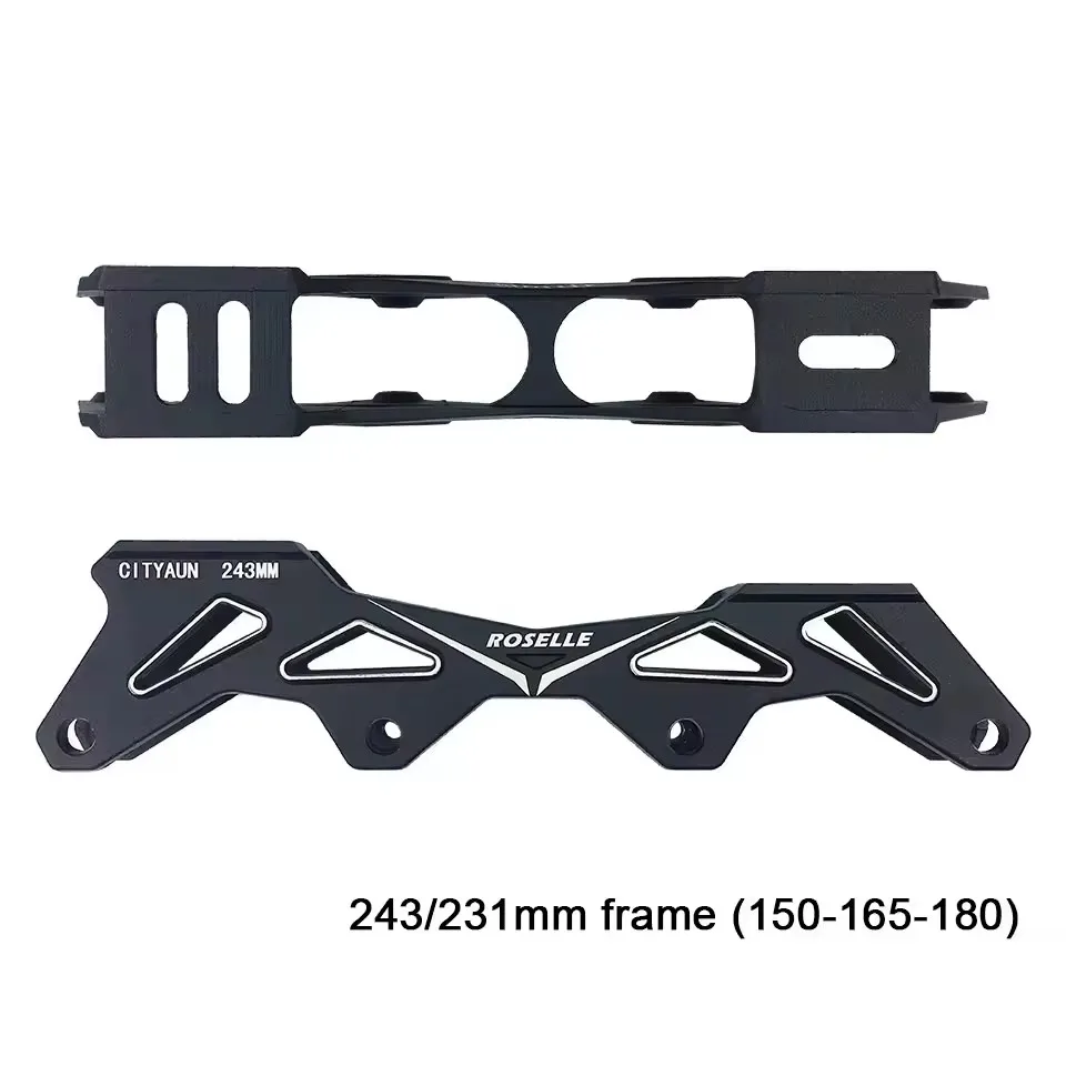 Roller Skate Frame 243 231 mm Inline Skates Chassis Aluminium Alloy Flat Frames for 76-80mm / 4x80mm Wheels Slalom Slide Skate