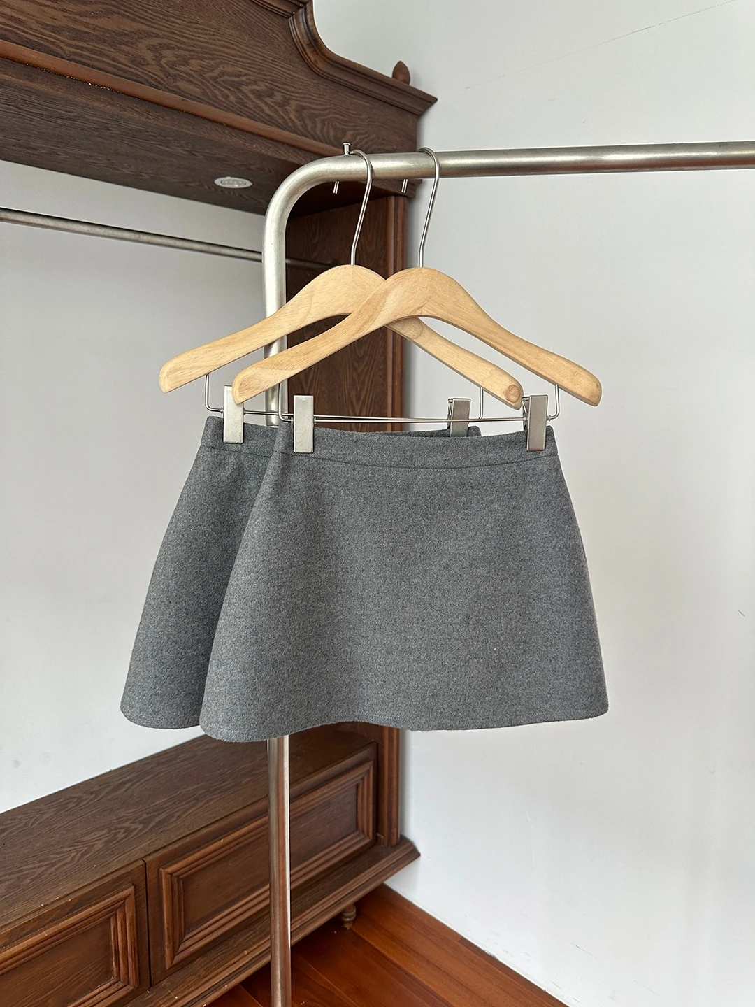 

Skirt Women's Autumn/Winter Woolen Mini Dress High-Waisted Bodycon Skirt Black Slimming A- Line Skirt