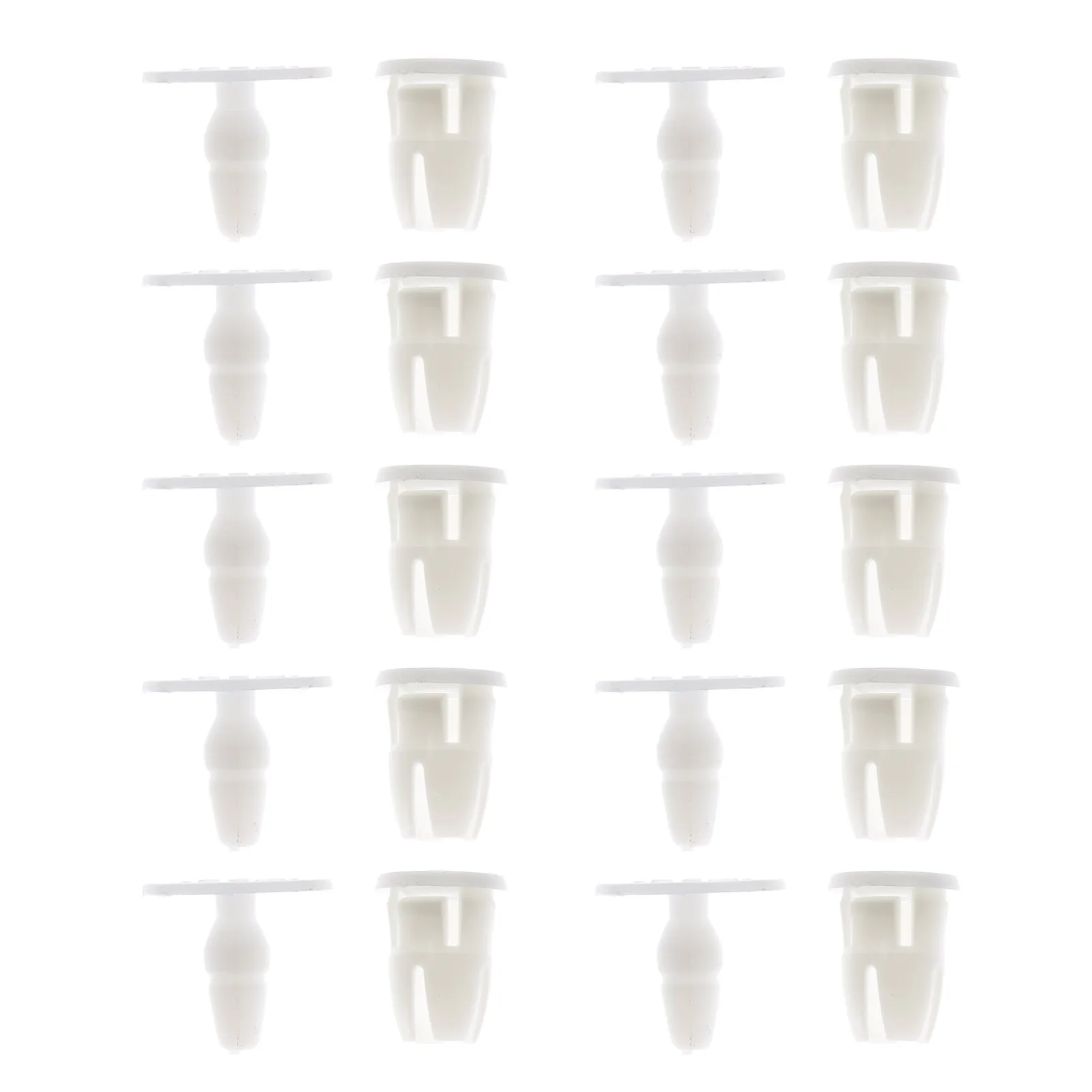 10 Sets White Plastic Car Side Skirt Door Sill Card Panel Linning Push in Repair Trim Clips for Mercedes-Benz Auto Fastener Clip