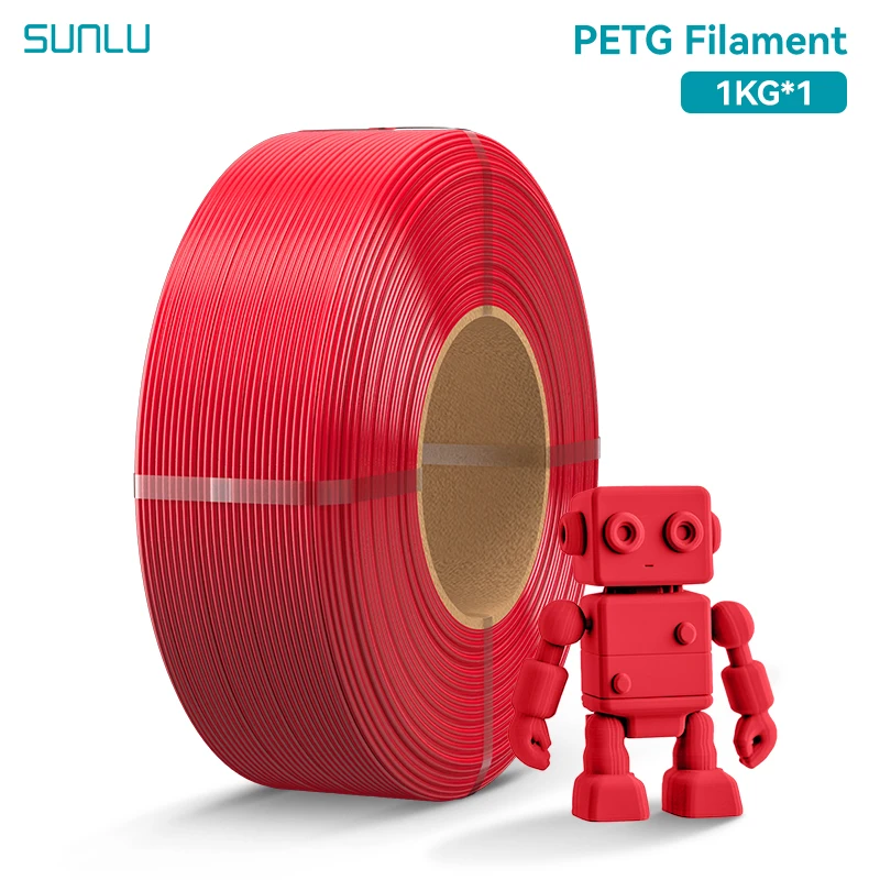 SUNLU 10 kg PLA/PETG/ Hochgeschwindigkeits-Matt-PETG-Filament 1,75 mm 1 kg ohne Tablett 3D-Drucker-Filament für 3D-Drucker, Refll-Filament – Detail 11