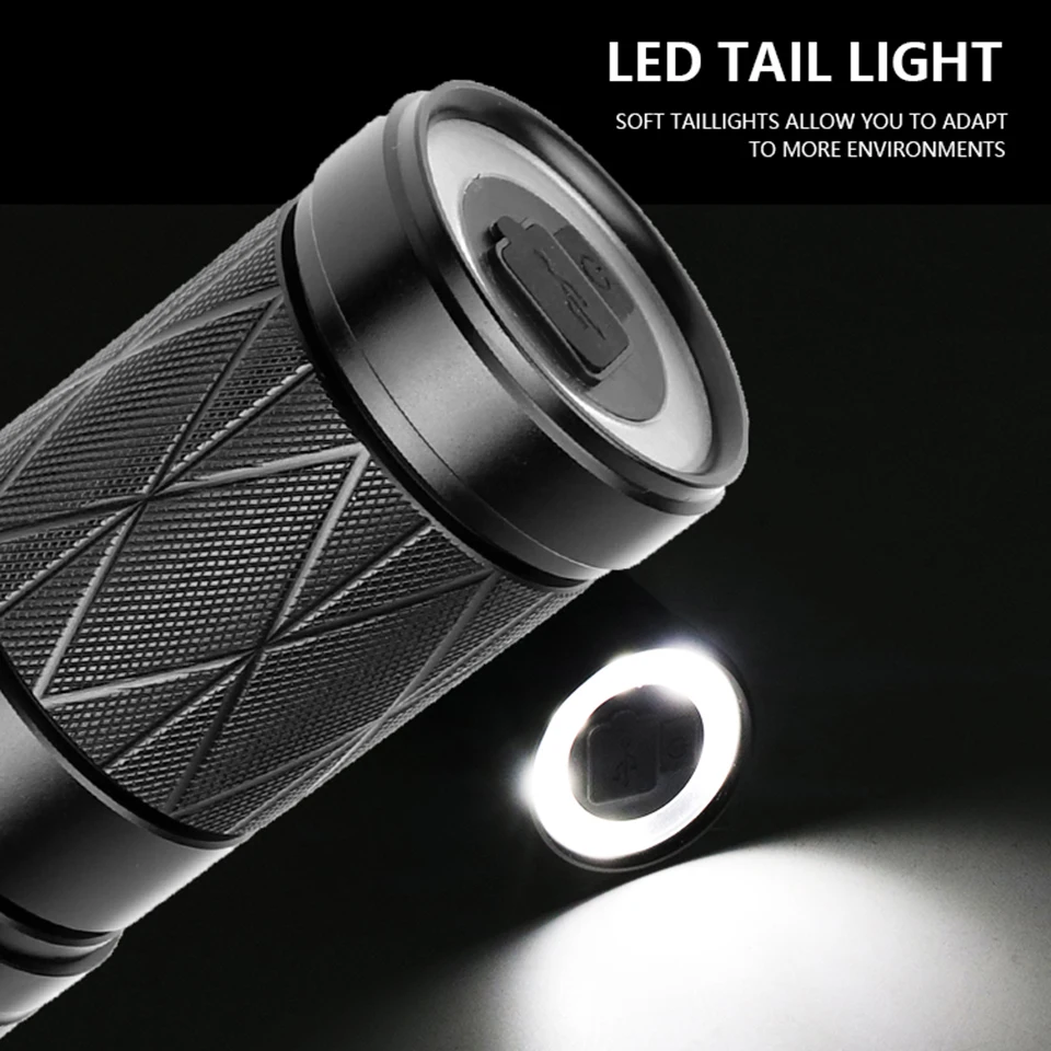 XHP360 Super Bright Led Double Head Flashlight Waterproof Rechargeable Zoomable Torch Work Light Spotlight Floodling Lantern