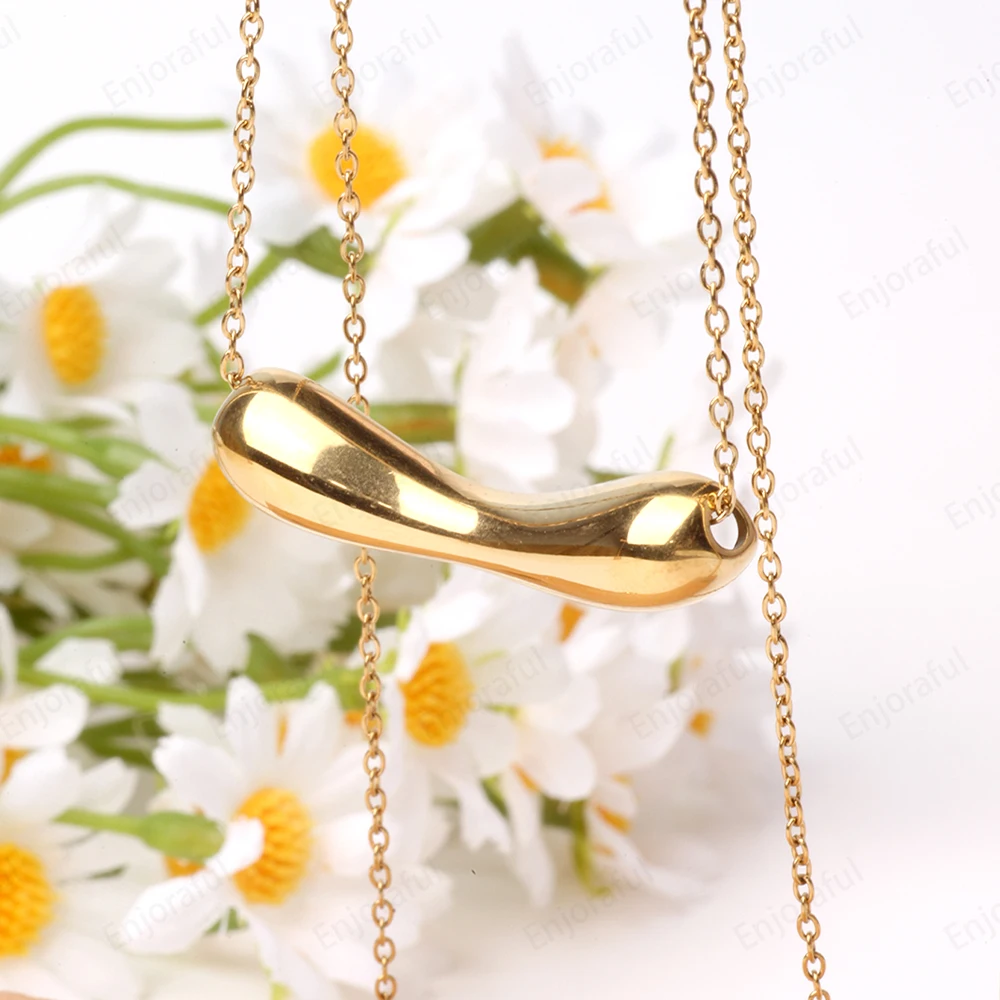 

Minimalist Titanium Steel Arc Tube Choker Necklace, Elegant Dainty Chain Layered Pendant, Versatile Jewelry Gift for Women