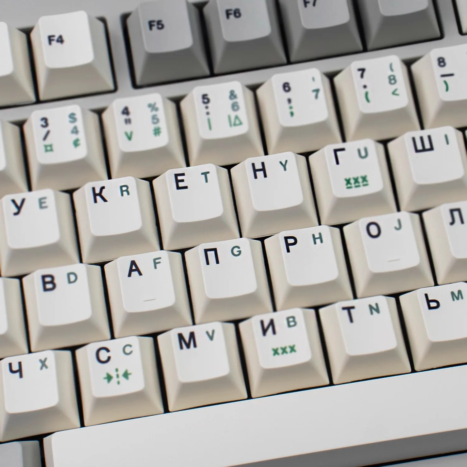 Teclas rusas PBT para teclado mecánico, perfil de cereza, teclas nostálgicas, teclas personalizadas de doble disparo, 144 teclas para interruptores MX