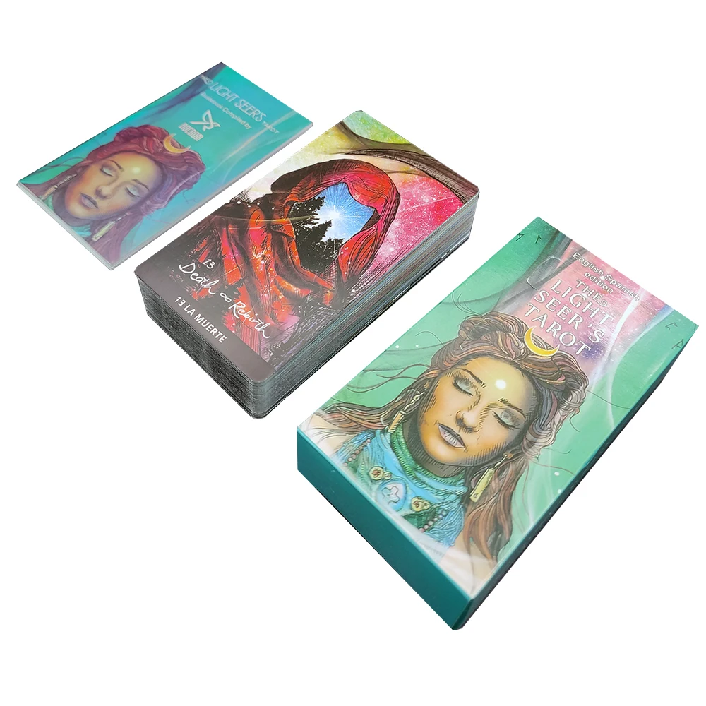 

Hot Full Tarot Cards in Spanish Divination Deck for Beginners with Guide Book Board Games Astrology Predictions Spanish Tarot