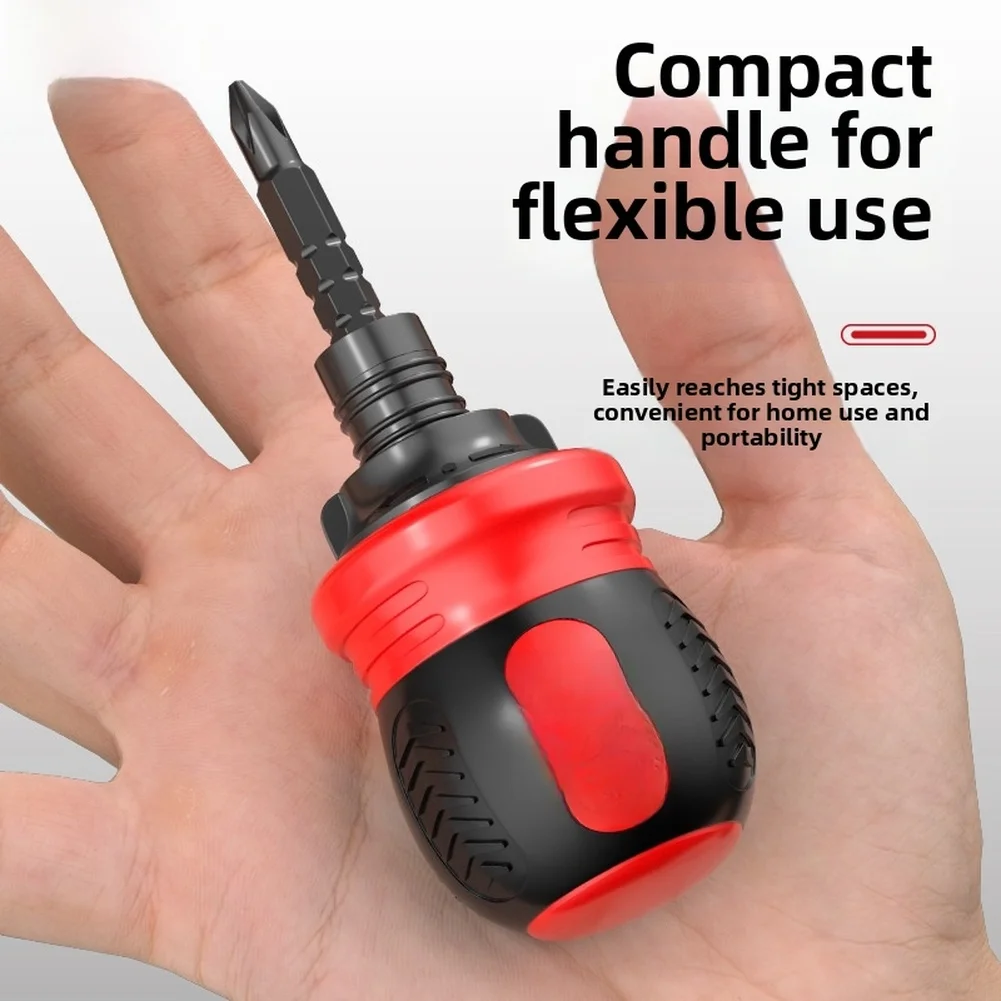 Adjustable Dual-Tip Screwdriver With Extendable Shaft And Magnetic End For Efficient Screw Driving In Tight Spots
