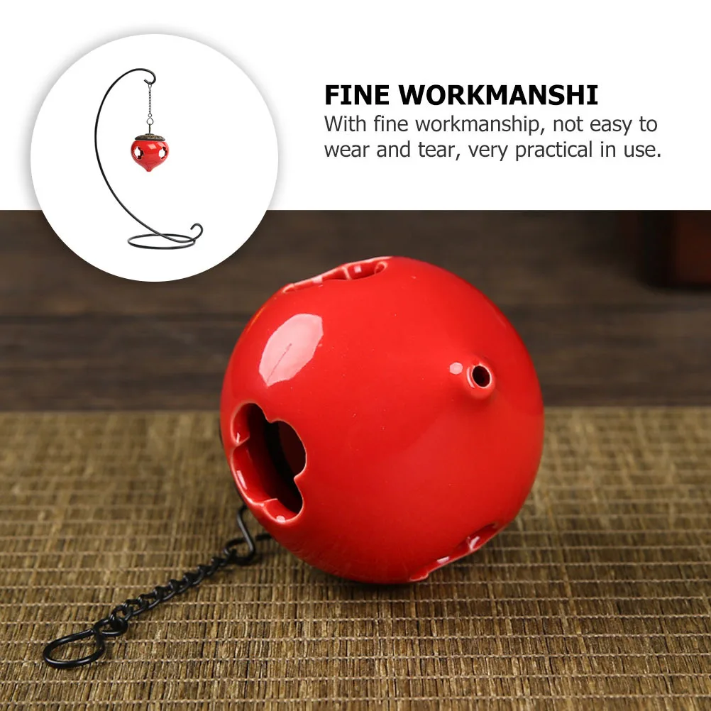 

1Pcs Hanging Red Iron Art Backflow Incense Burner Creative Censer Home Incense Holder Meditation Yoga Decor Hanging Censer