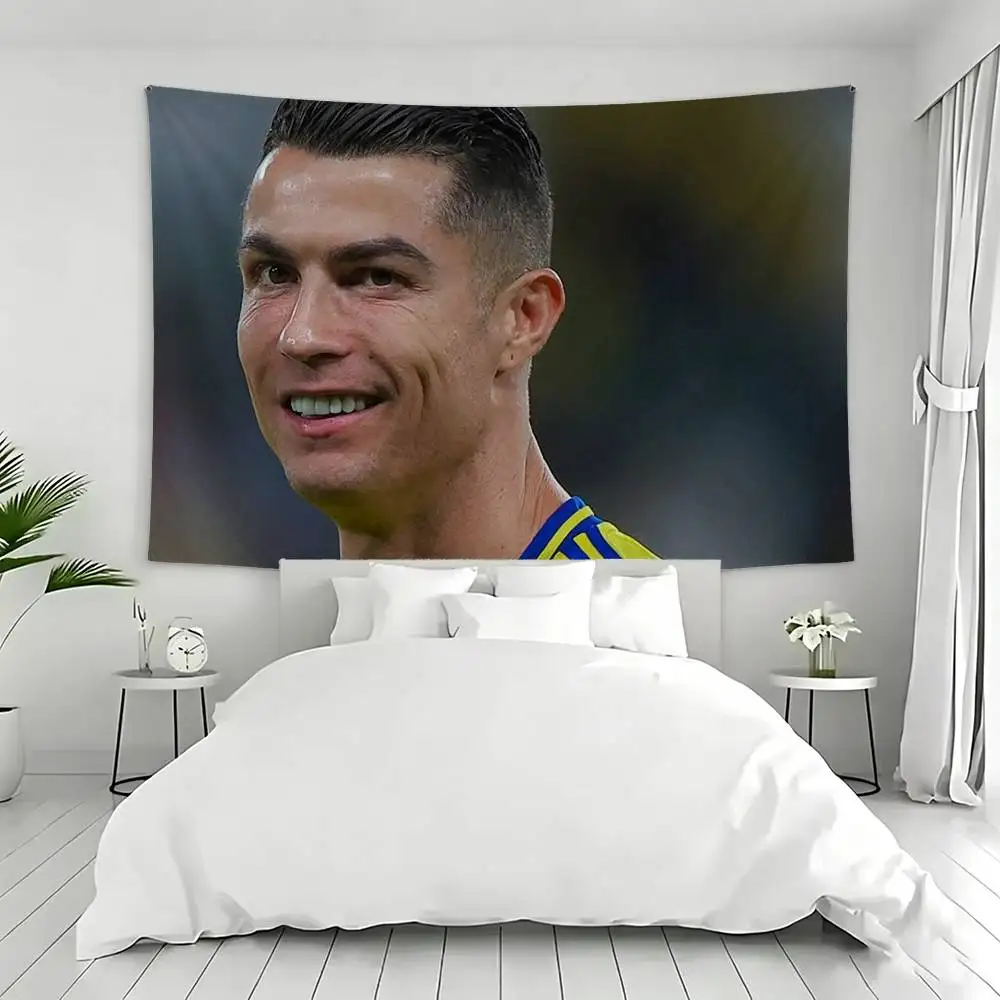 D-Cristiano Ronaldo Football Flag Outdoor Decorations for Bedrooms Home Decor Items Decoration Banners