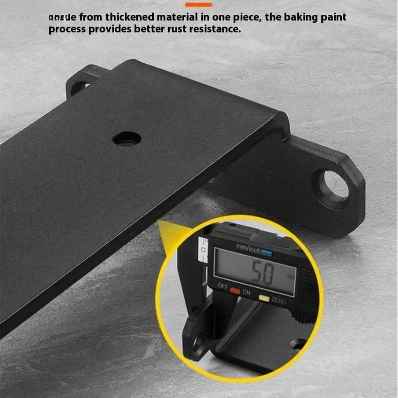 1 PC Black Hidden Wall Fixed Partition Storage Rack Shelves 400kg Bearing Capacity Suspended Tripod Brackets Wall Shelf Support