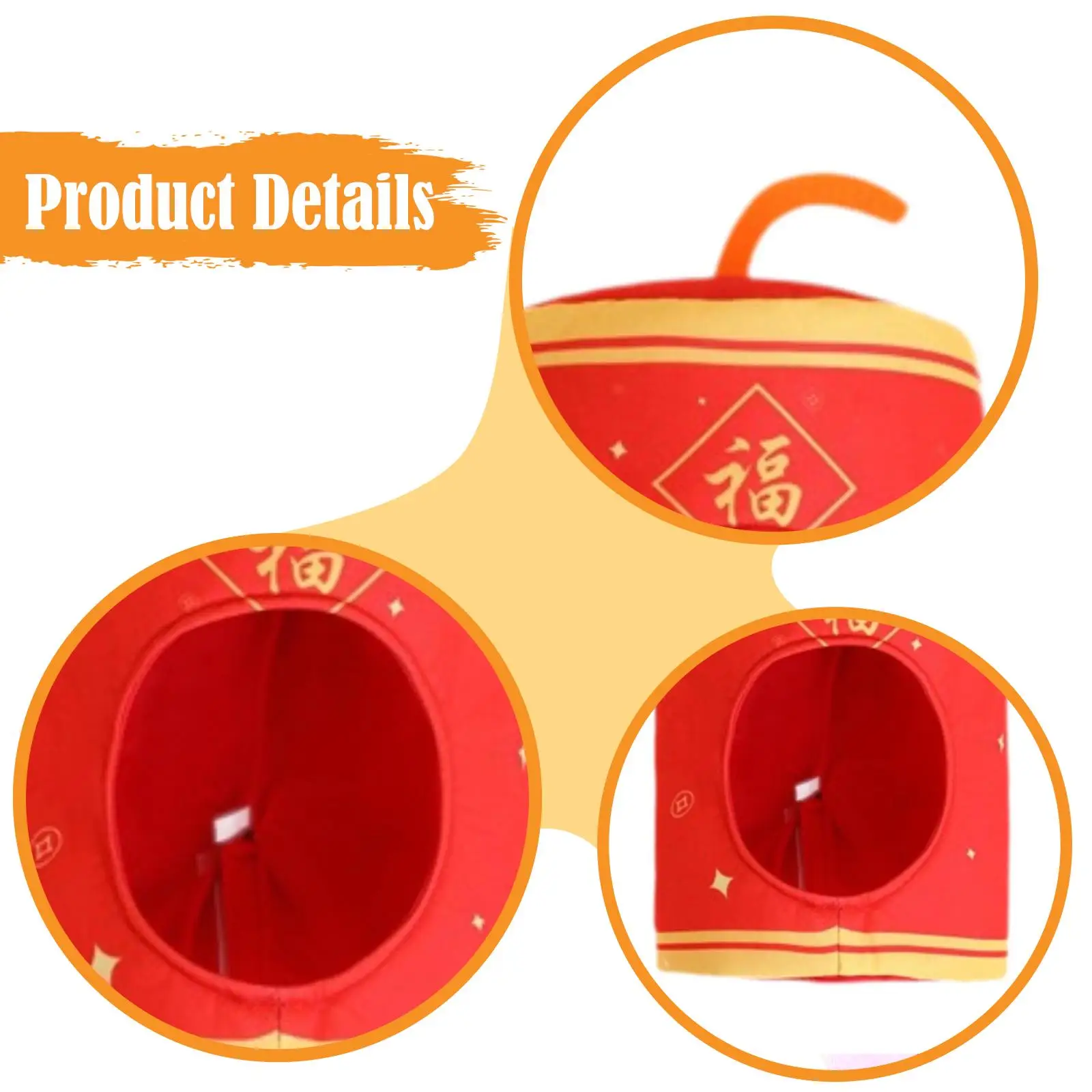 New Year Hat Novelty Photo Prop Headdress Cartoon Headgear Dress up Hat for Carnival Festival Birthday Party Stage Performance