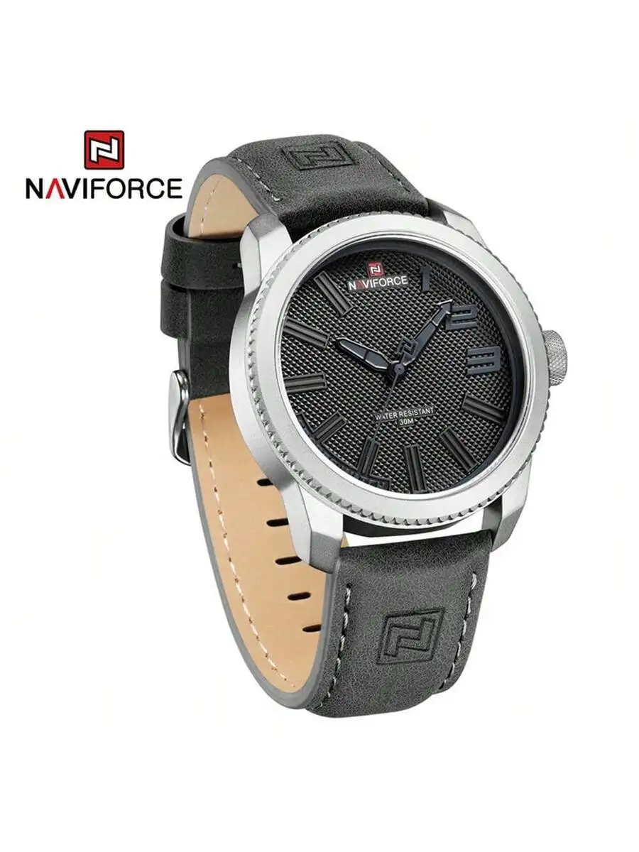 NAVIFORCE Fashion Men Wristwatch Top Brand Luxury Waterproof Original Man Watch PU Strap Sport   Quartz Male Clock Gift 9202