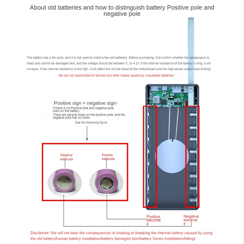 USB 16X18650 Battery Bank Case Battery Charge Storage Boxes C16 with LED Lighting Detachable for Smartphone Charging Rich
