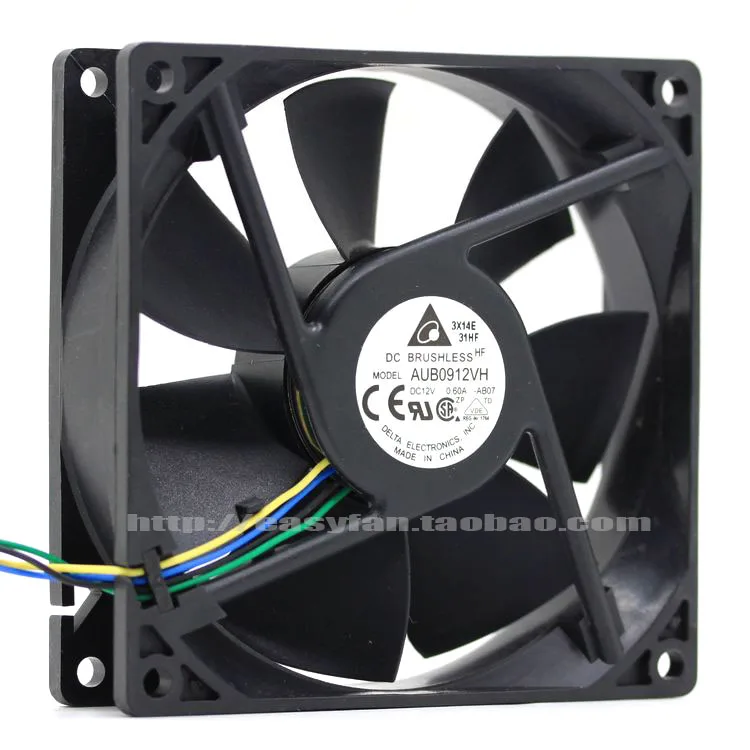 

Delta AUB0912VH 9025 4-Pin PWM Temperature Control Speed And Large Air Flow Cooling Fan CPU Chassis Cooler