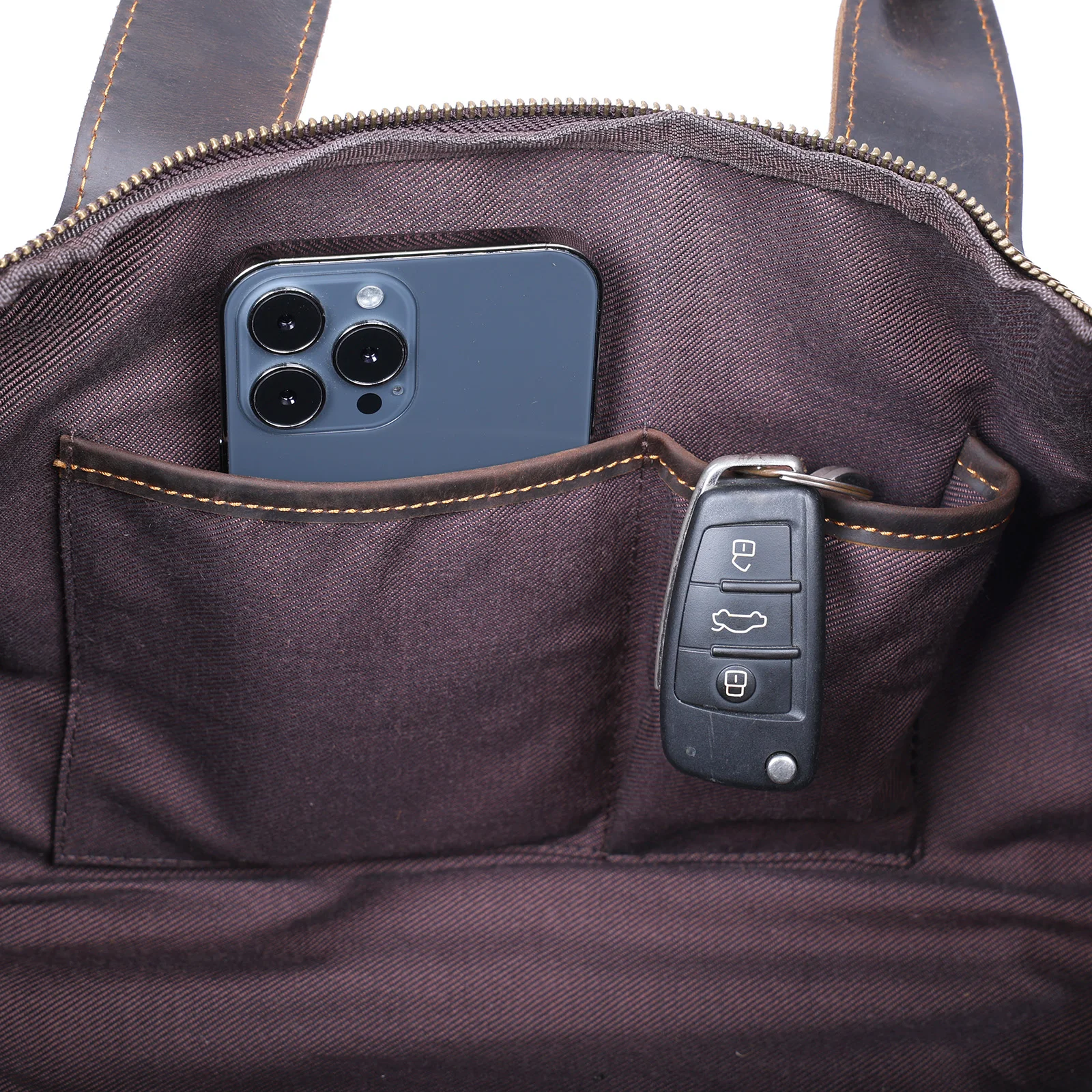 S.WORKER Vintage Echtleder-Reisetasche Crazy Horse Rindsleder-Reisetasche Herren-Weekender-Tasche Sporttasche Handgepäck – Detail 16