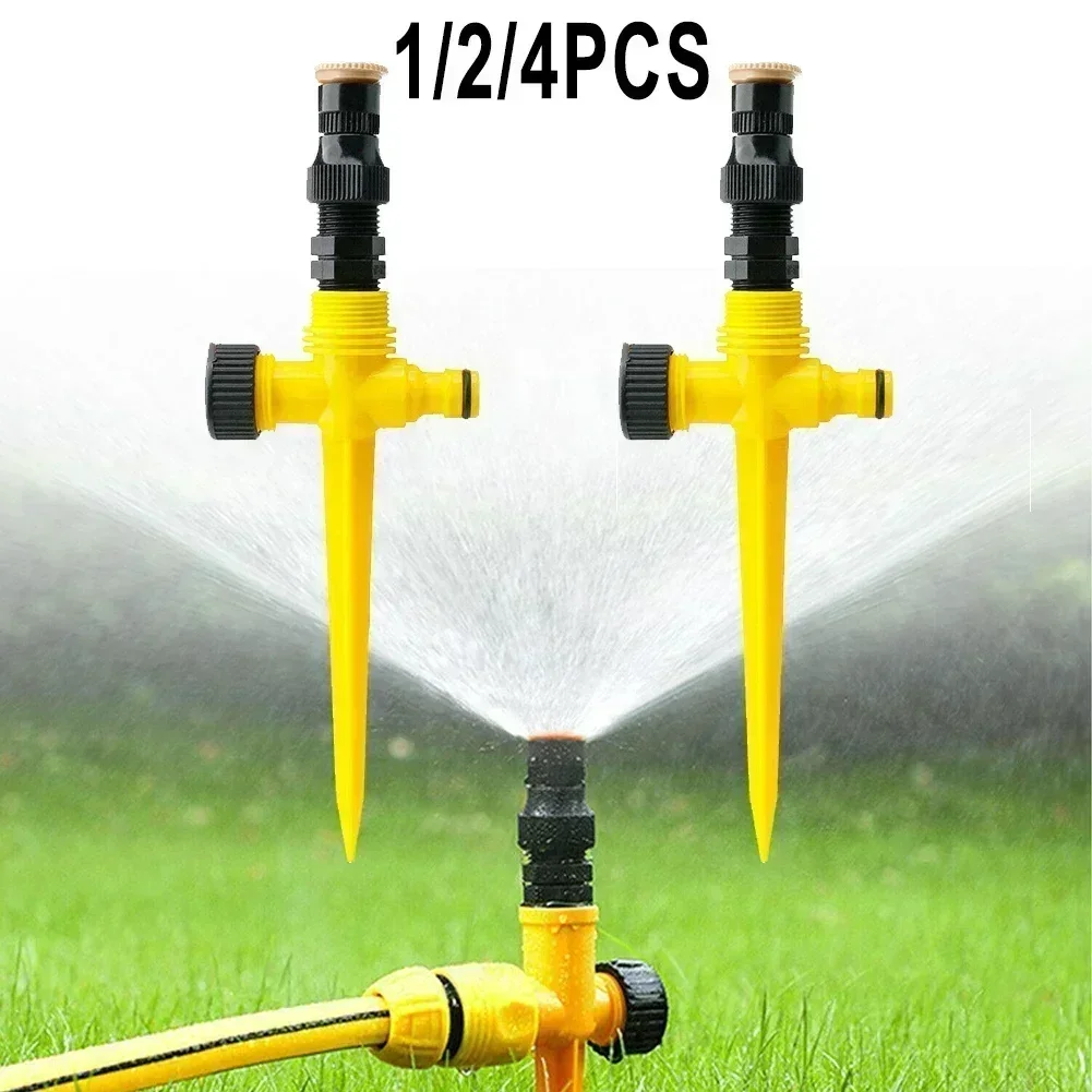 1/2/4pcs° Rotating Sprinkler Garden Lawn Auto Irrigation System Agriculture Watering Nozzle Rotary Jet