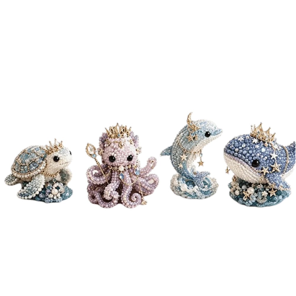Tiny Beads 3D Beaded Animal Kit Cute Design Creative Craft Bead Weaving Kit Animal Shape DIY Bead Craft Kit Creative Activity