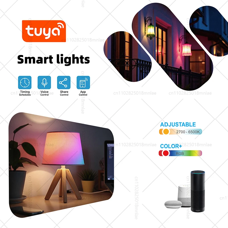 Tuya Smart LED Light Bulb E27 RGBCW 15W Wifi Bluetooth Led Lamp Home Decor Lighting 220V Alexa Google Assistant Remote Control image 2