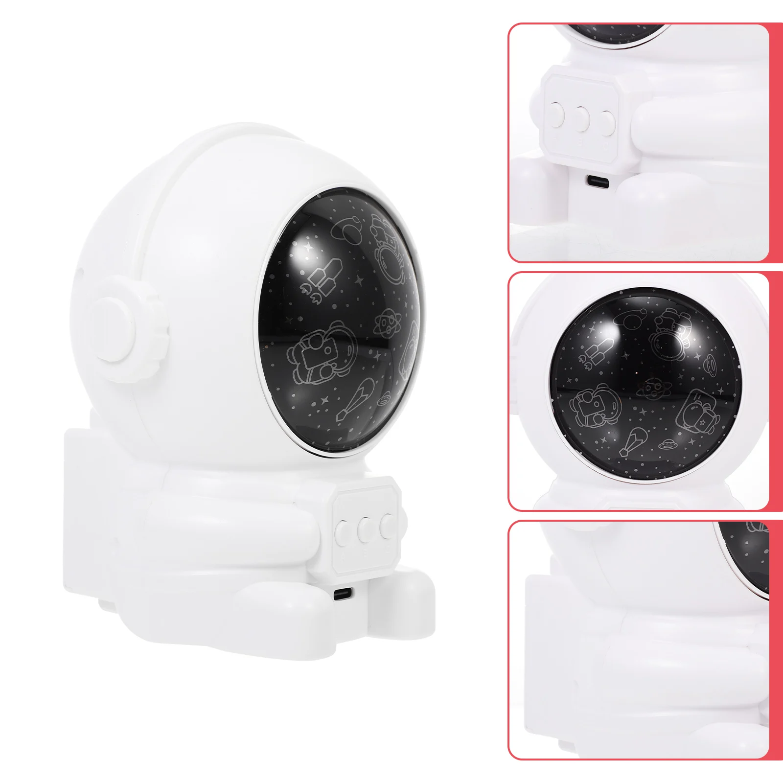 

Creative Astronaut Projector Night Lamp For Room Bedroom Atmosphere Desktop Decorative Light Gentle Eye-Friendly Sleep Aid