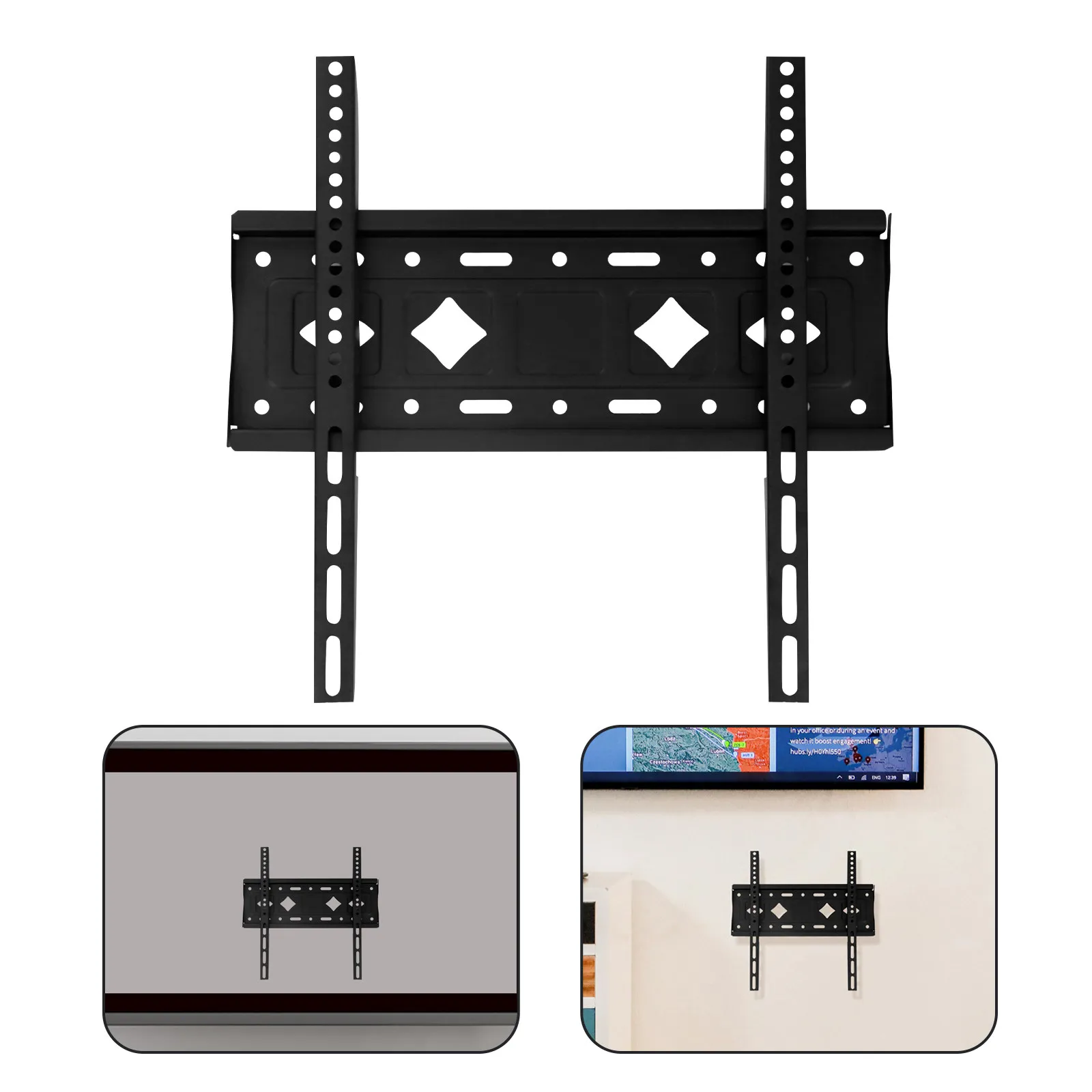 1Pcs TV Wall Mount Bracket for 26-65 Inch Flat Screen Tvs Heavy Duty Steel Construction Easy Install with Level Meter Space