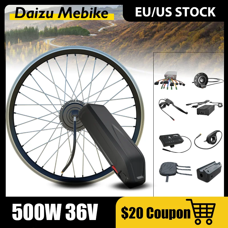 

Ebike Conversion Kit 36V 250W 350W 500W Electric Bike Conversion Kit 13AH Battery E bike Front Drive With LED LCD Display