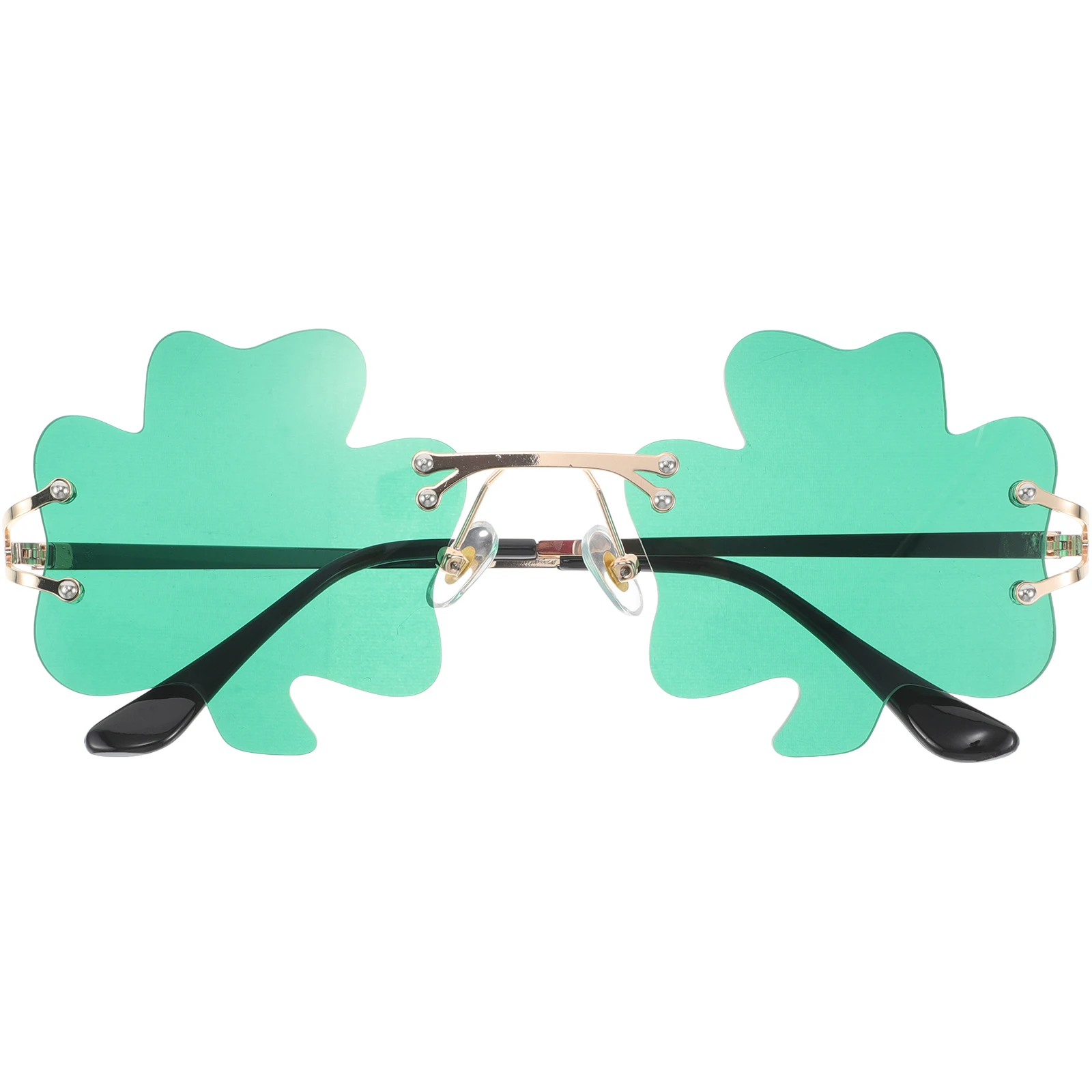 

Irish Shamrock Glasses Green Patrick Day Accessories Lightweight Sunglasses Festive Props Unique Design Party