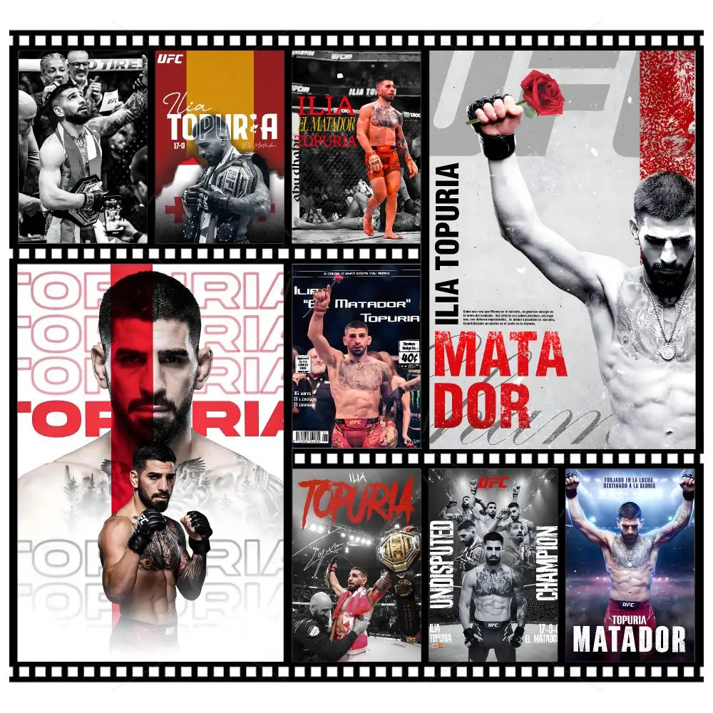 Fighter Champion I-Ilia Topuria Poster Wall Art Poster HD Waterproof PP Print Bedroom Living Room Office Decor Gift