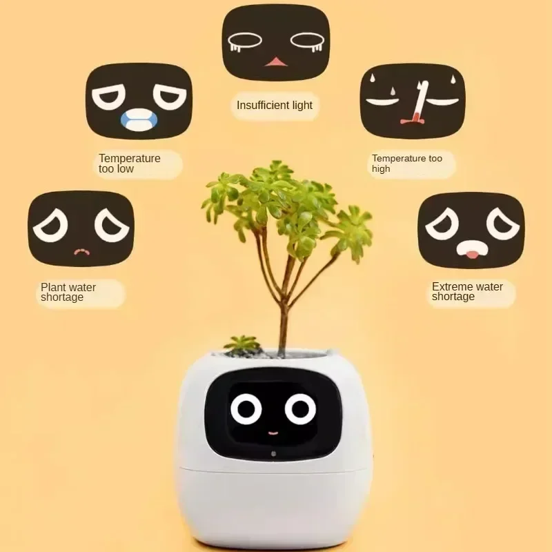 Smart Planter,Endless Fun Over 49 Rich Expressions,7 smart sensors,AI Chips Make Raising Plants Easy and Fun hamster supplies