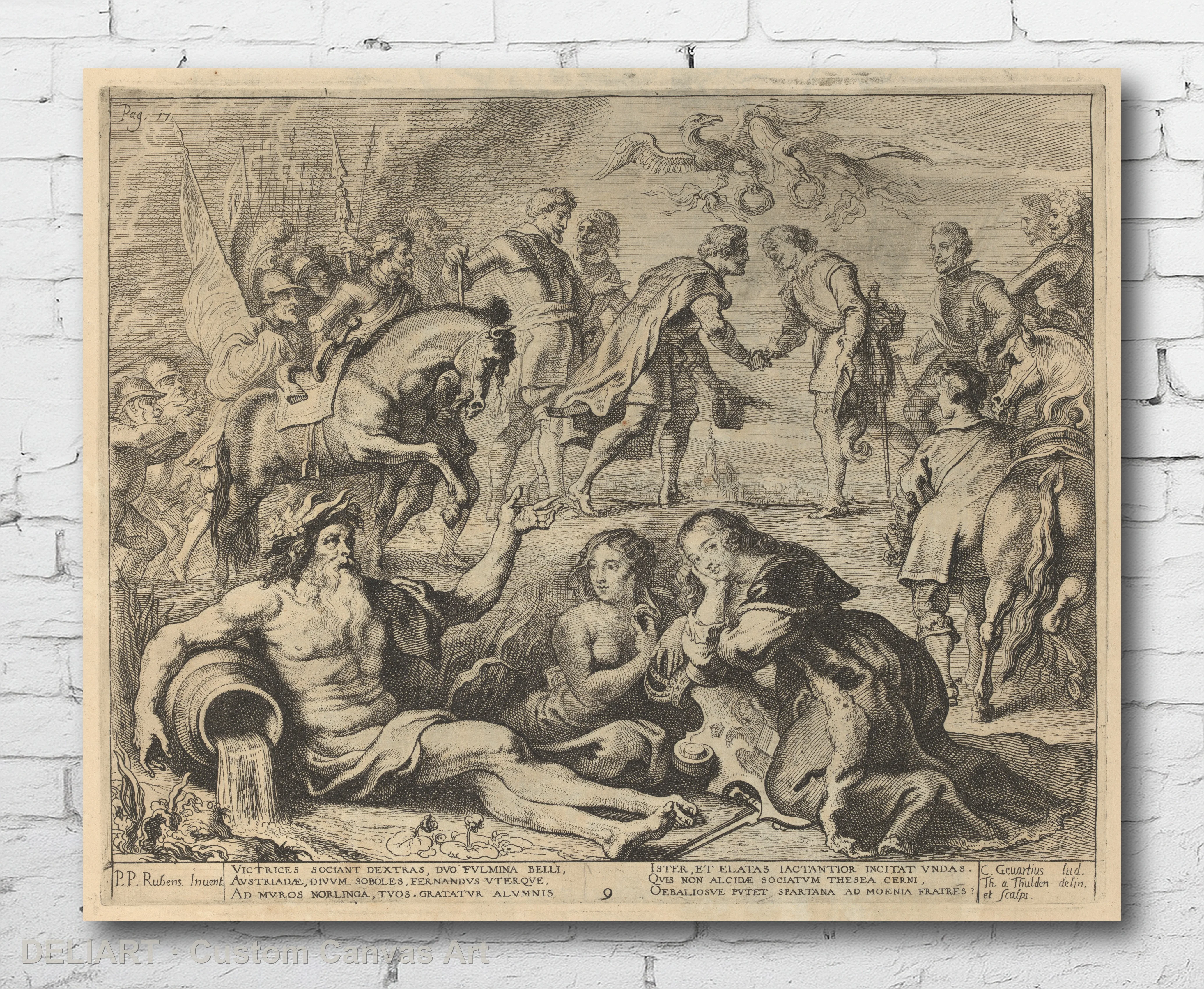 

Baroque Dynamic Composition by Peter Paul Rubens, 1635 - Fine Art Canvas Wall Art Poster Print Vintage Home Decor Unframed