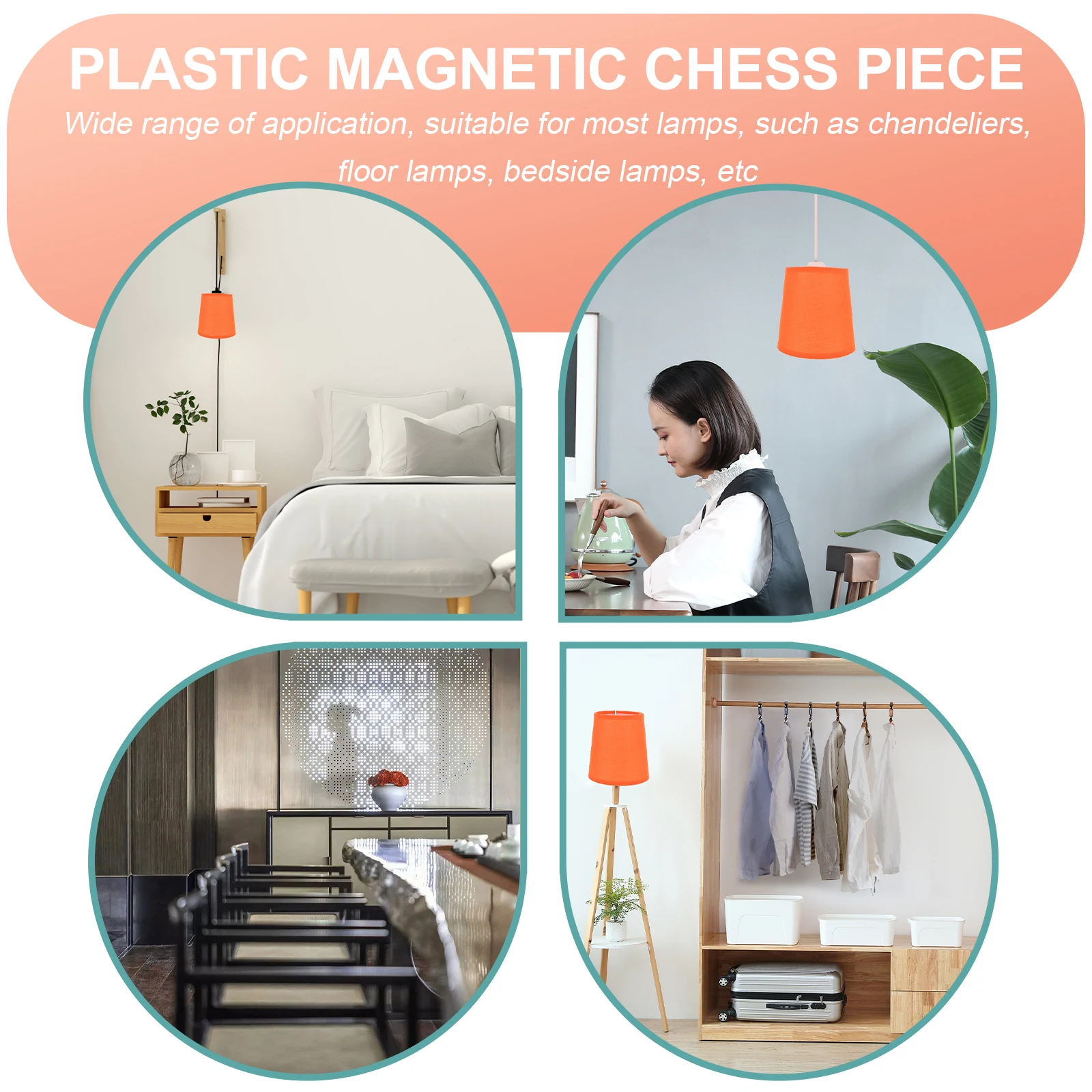 

Оранжевый тканевый абажур 10x13x13, простой подвесной прикроватный чехол для настольной лампы, прочные декоративные аксессуары для домашнего освещения