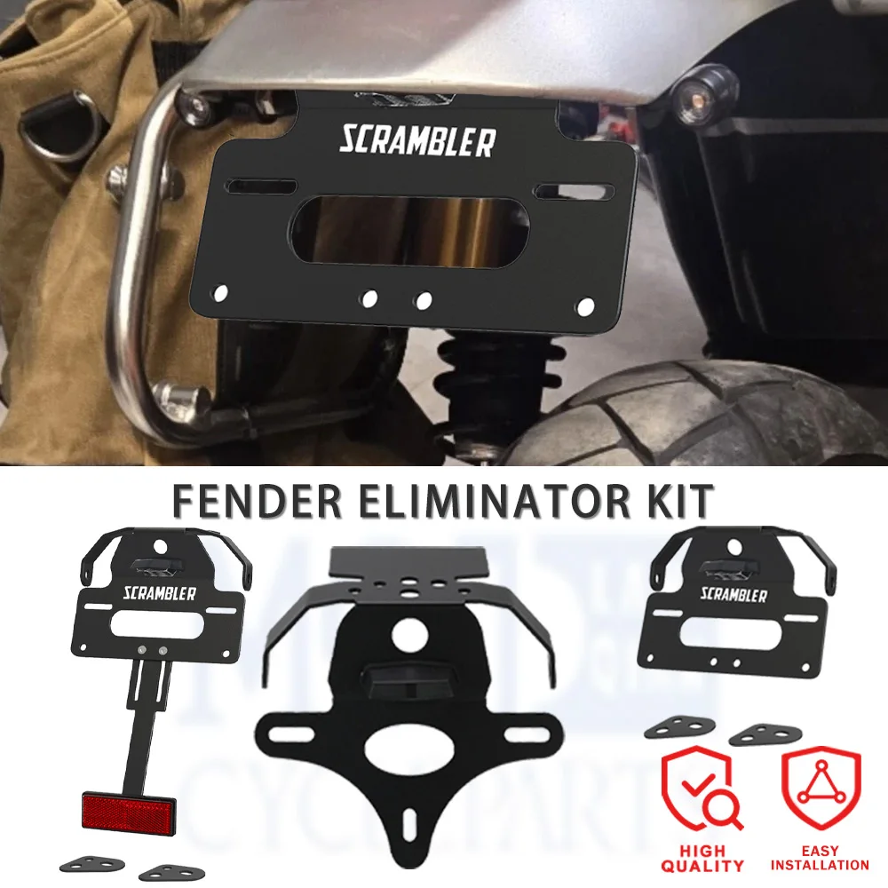 

2025 Rear Tail Tidy Fender Eliminator Kit License Plate Holder Bracket For Scrambler 1200 XE XC X 2019 2024 Motorcycle Parts