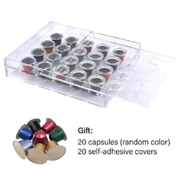 20 Holes Nespresso Coffee Capsules Powder Filling Board Acrylic Reusable Filling Machine For Filling Disposable Nespresso Pods