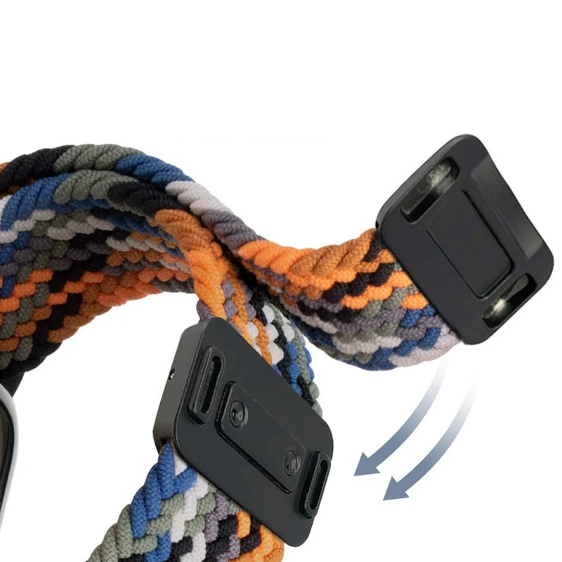18mm 20mm 22mm Nylonarmband für Garmin Vivoactive 6 5 4 4s Band Watch Venu 4 3 2s SQ Forerunner 970 165 Magnetisches geflochtenes Armband – Detail 3
