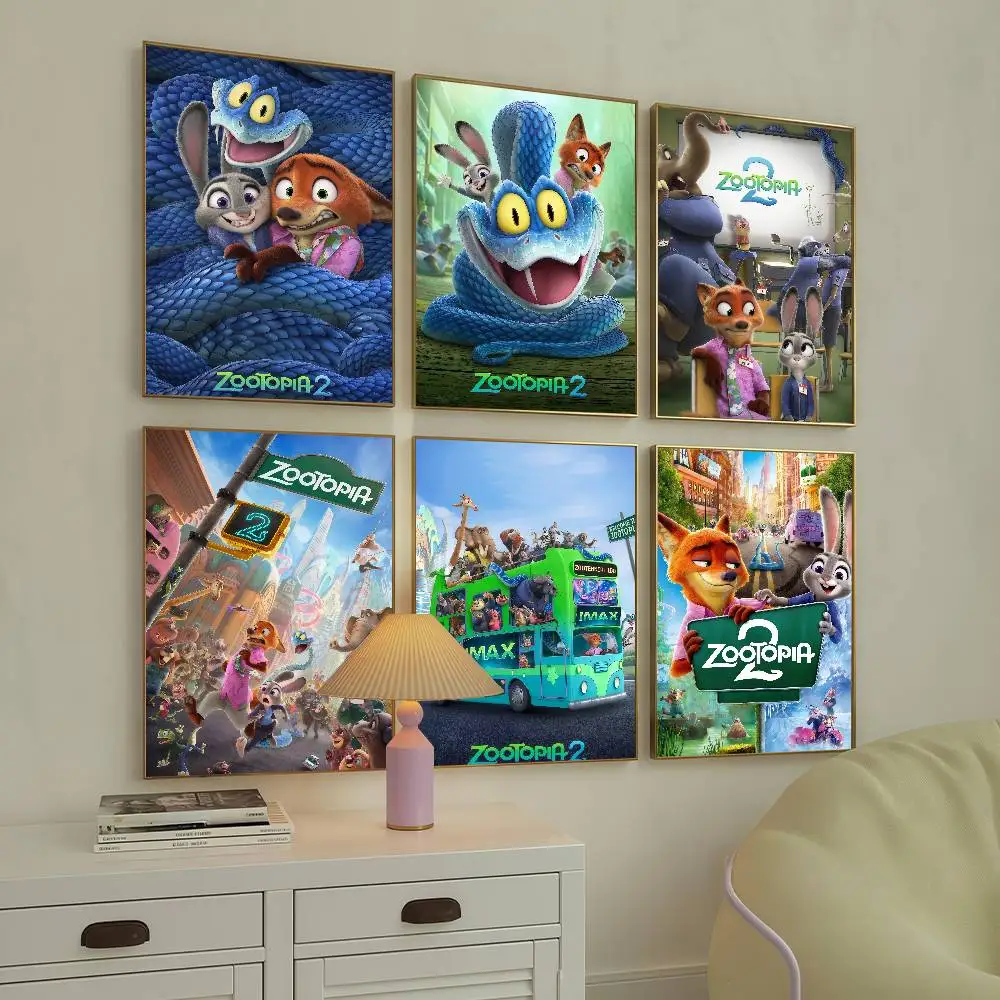 

Cute Animals Z-zootopia 2 Poster Suitable For Home Living Room Bedroom Office Bar Wall Decoration Sticker