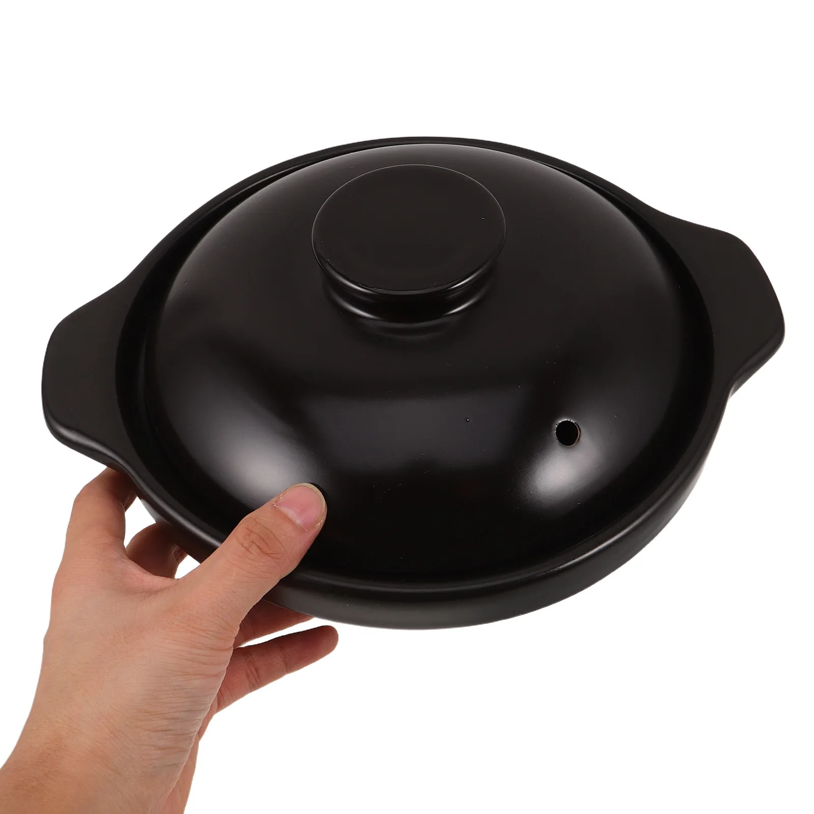 

1.7L Clay Cooking Pot with Lid Fireproof Ceramic Stockpot for Rice Porridge Meat Hot Pot Asian Style Stew Oven Safe Kitchen