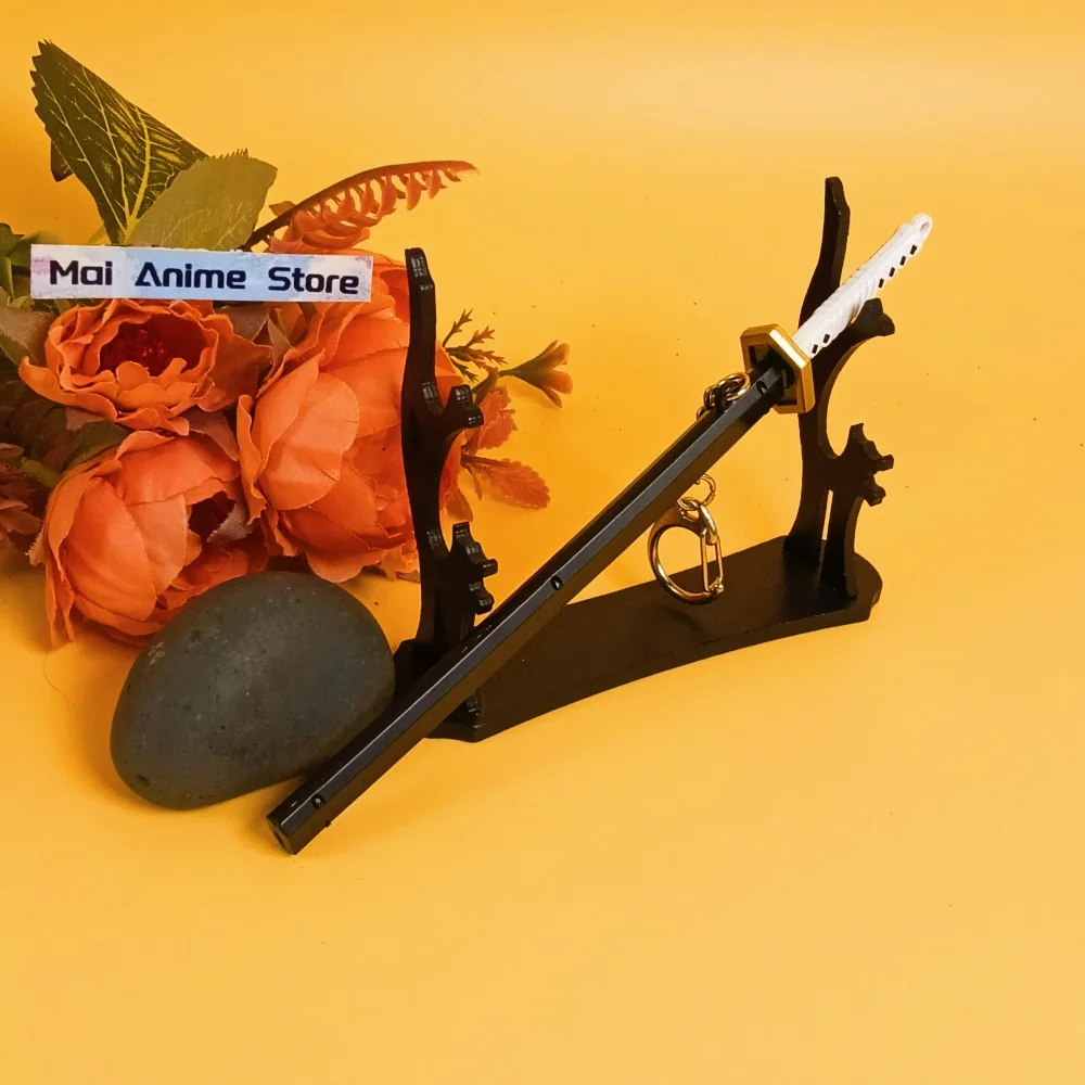 6인치 애니메이션 카타나 키체인 피규어 금속 닌자 칼 검 오리지널 사무라이 검 실제 크기 일본 카타나 무딘 칼 장난감 선물